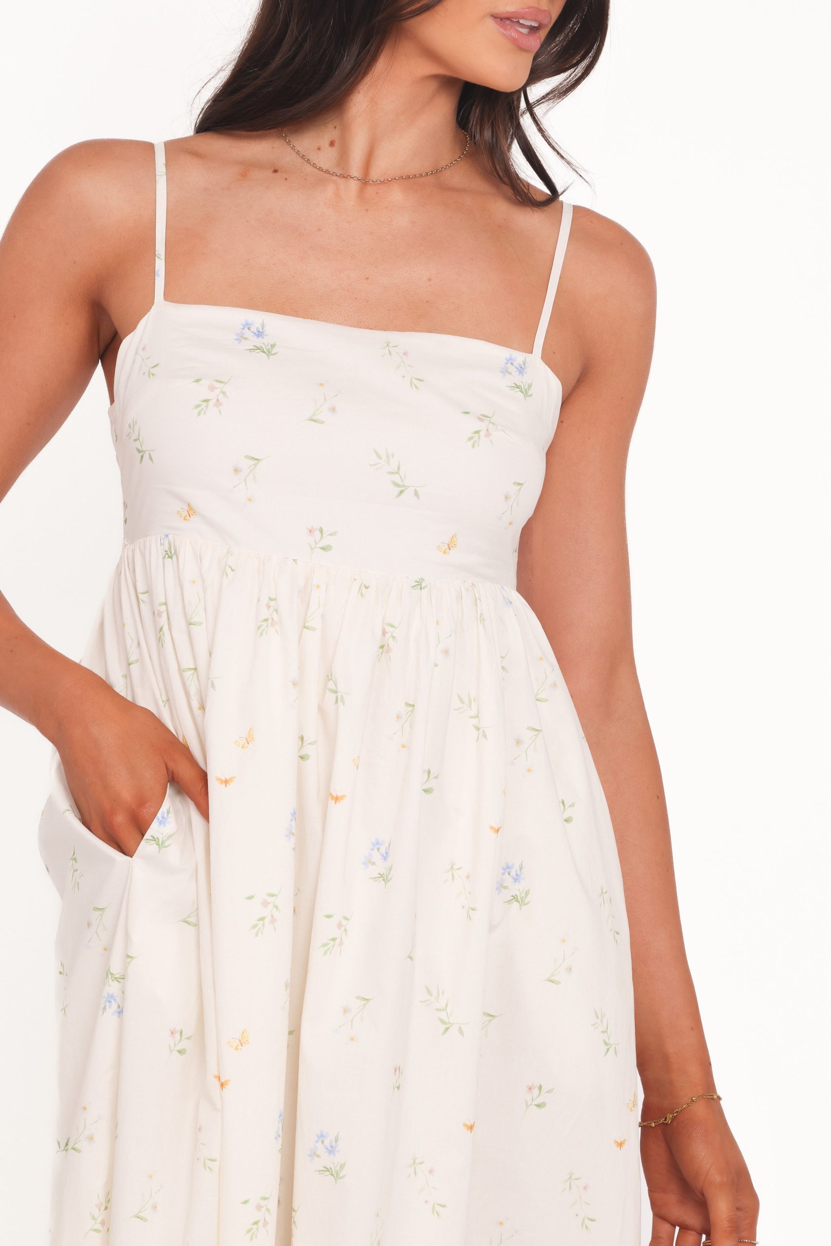 Odessa Maxi Dress - White Floral - Image 2