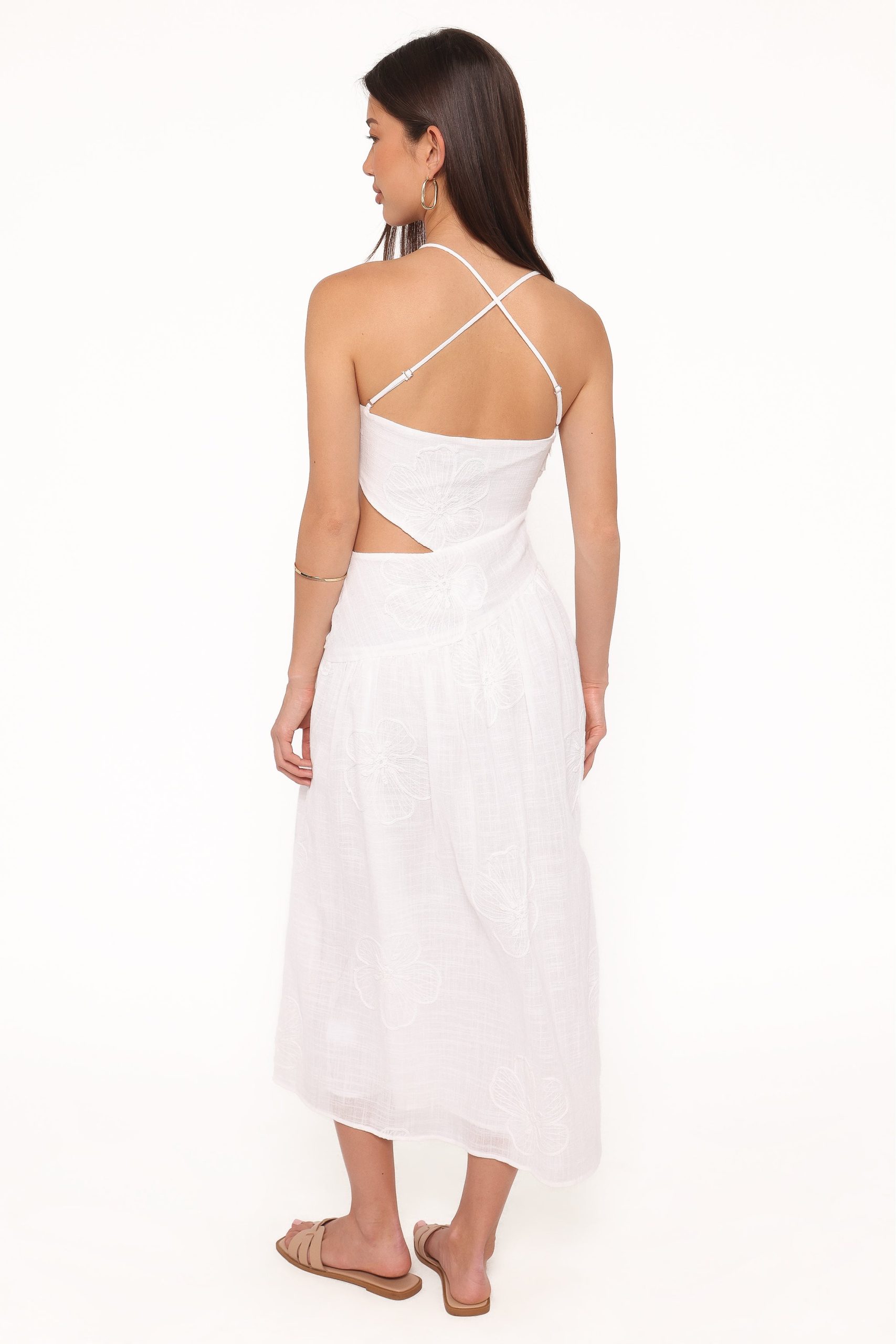 Olivea Midi Dress - White - Image 4