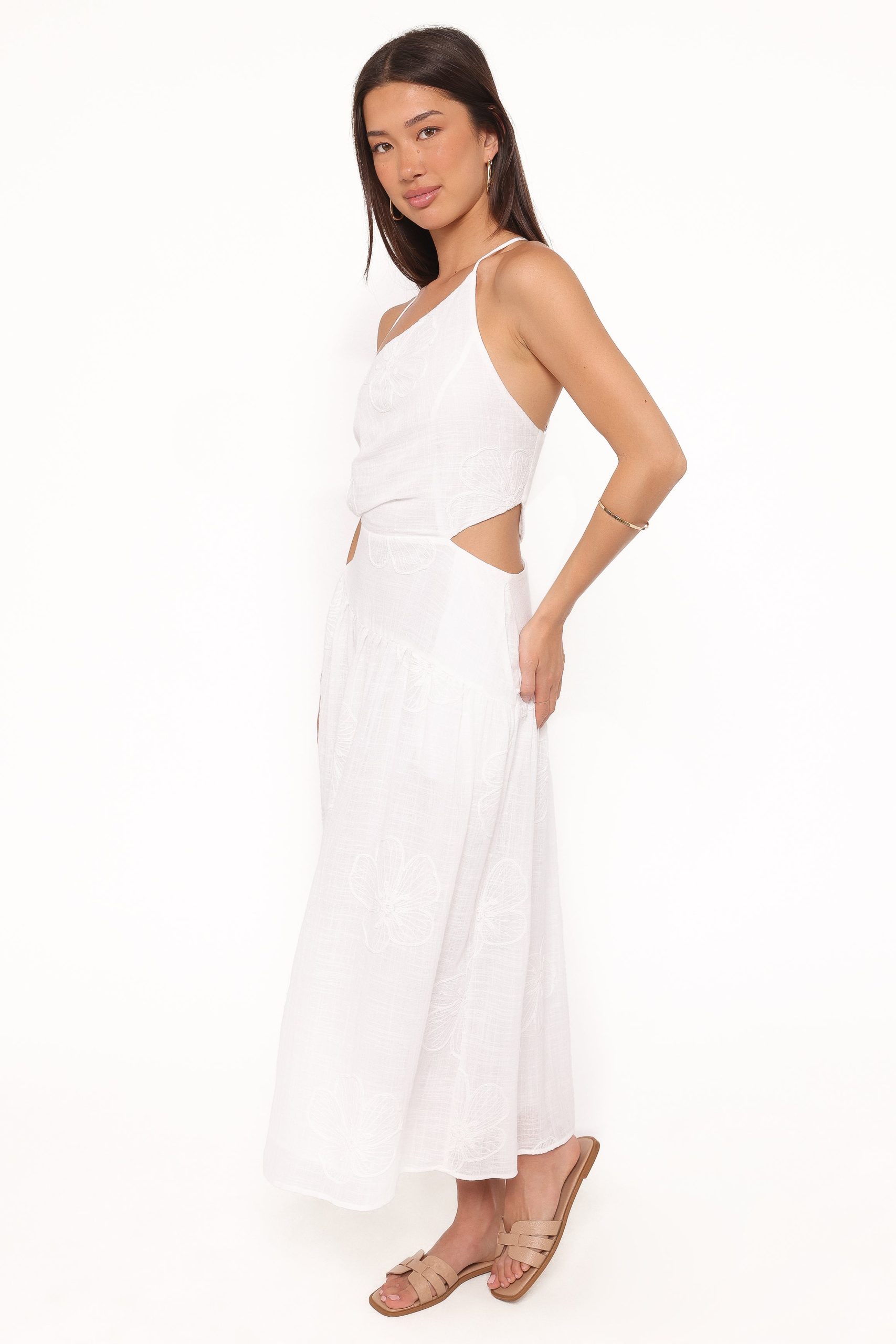 Olivea Midi Dress - White - Image 3