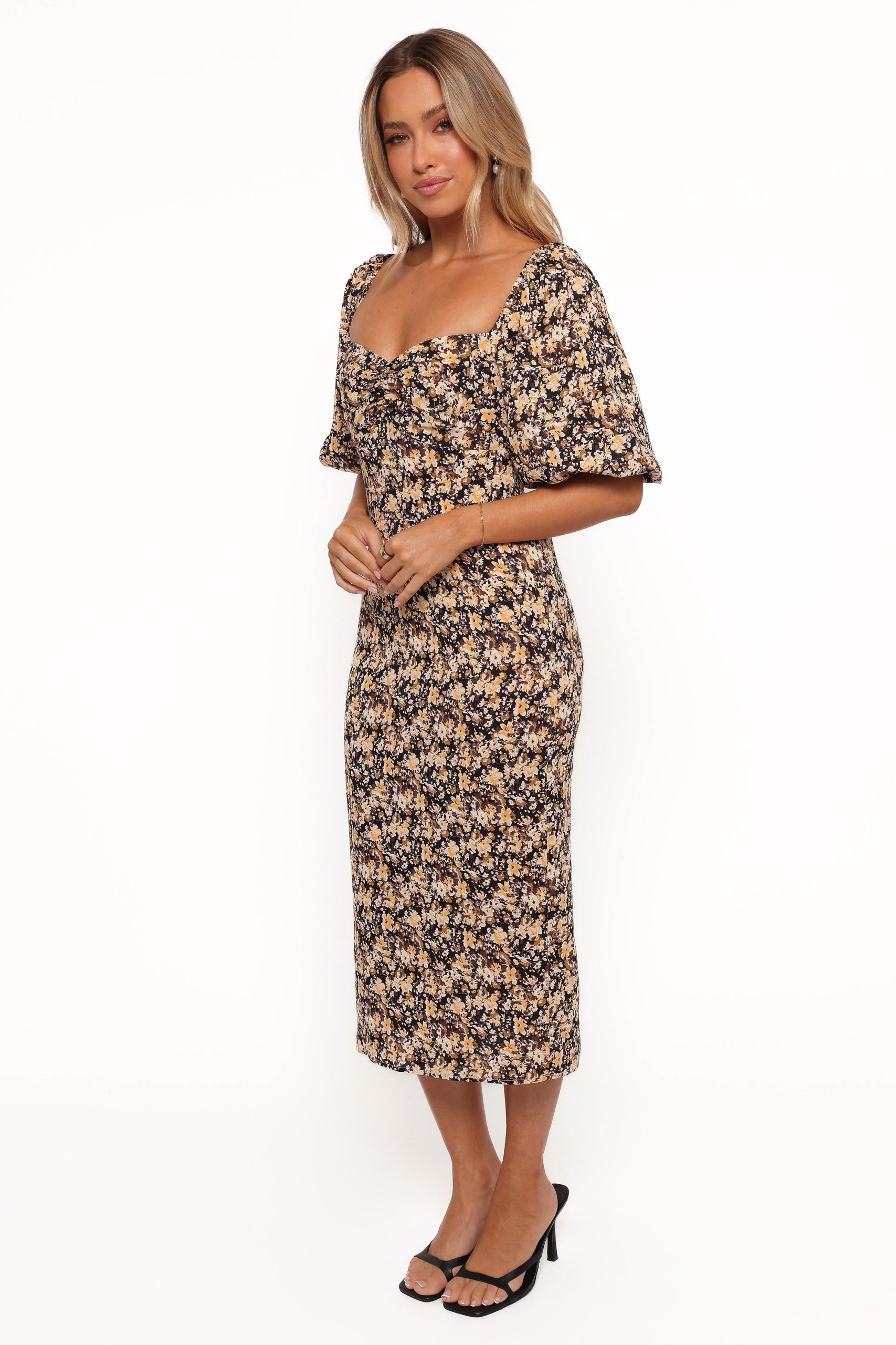 Oona Midi Dress - Black Ditsy Floral - Image 5