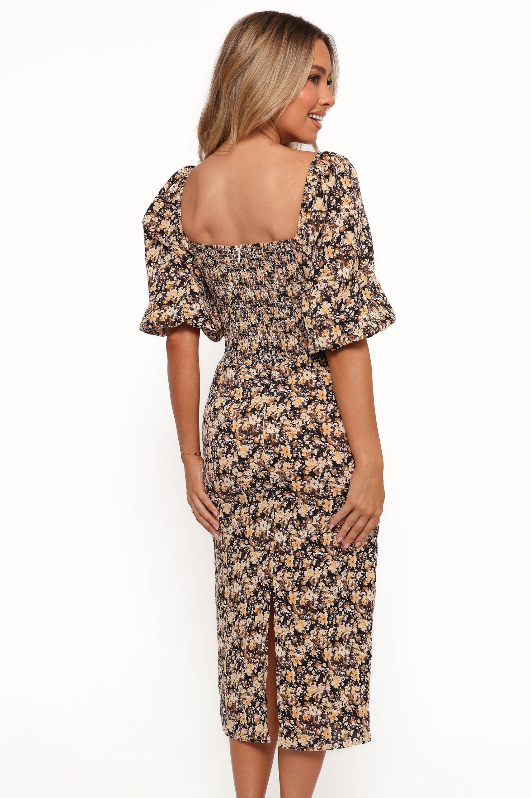 Oona Midi Dress - Black Ditsy Floral - Image 6