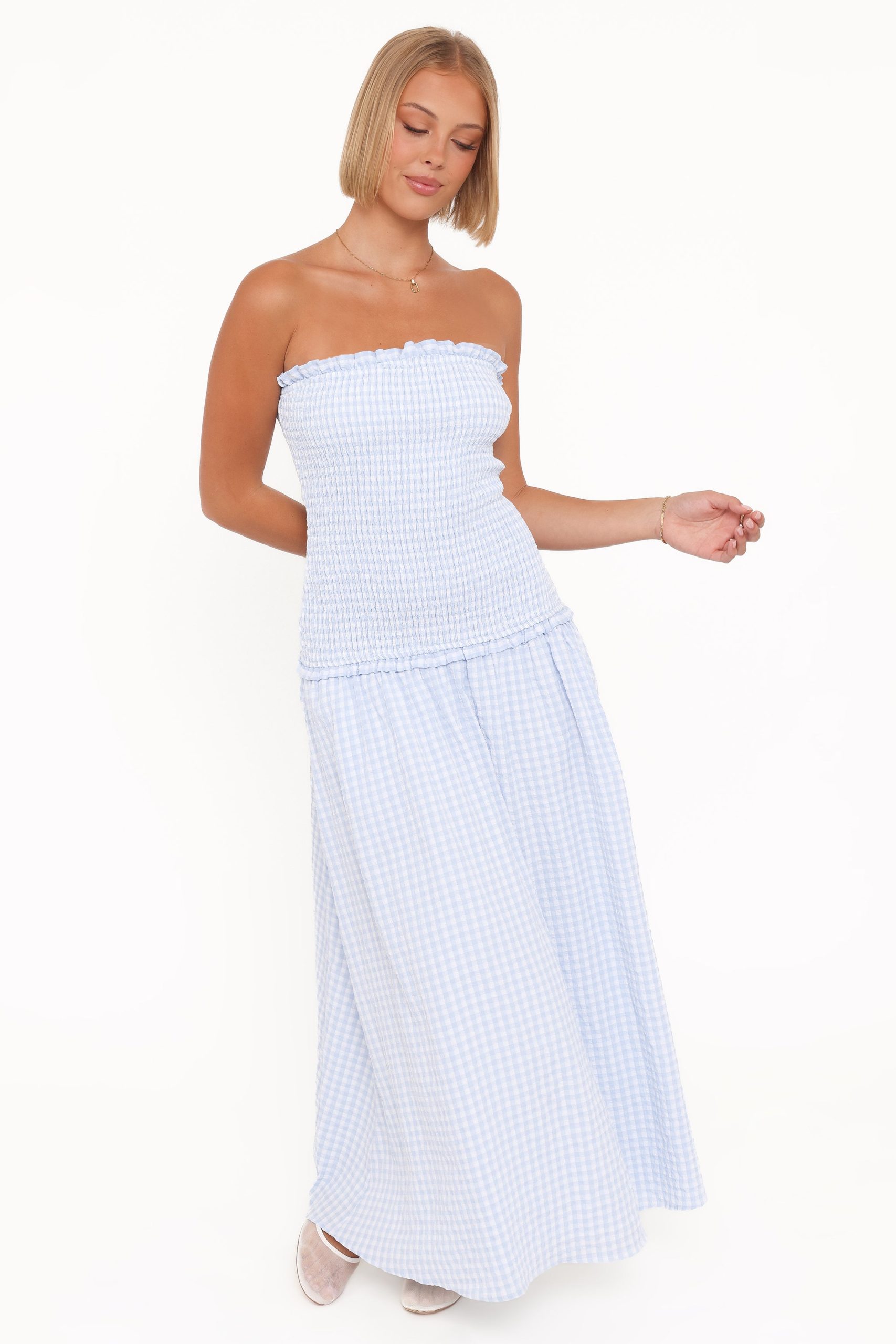 Parkway Maxi Dress - Blue Gingham - Image 2