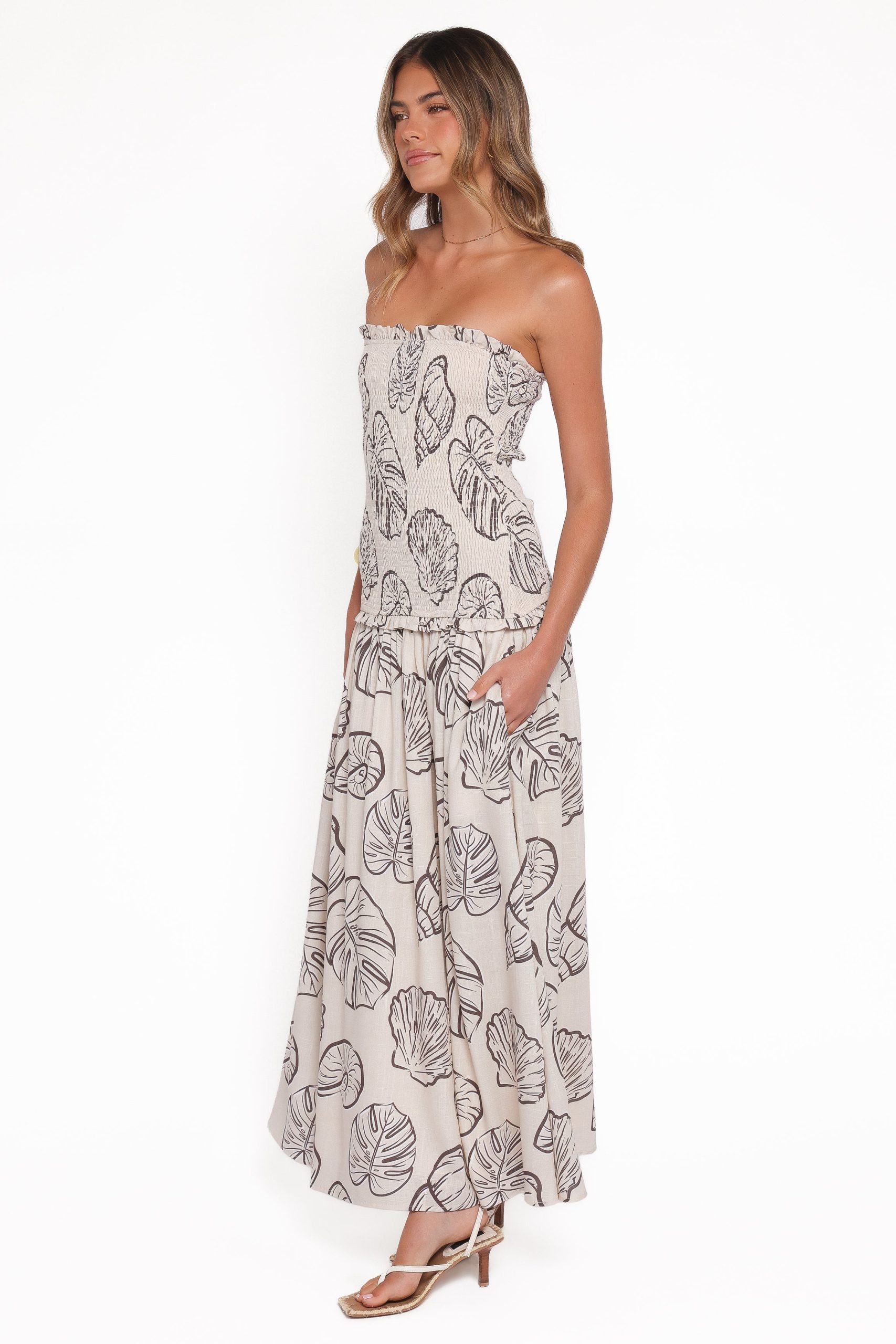 Parkway Maxi Dress - Cream Shells - Image 4