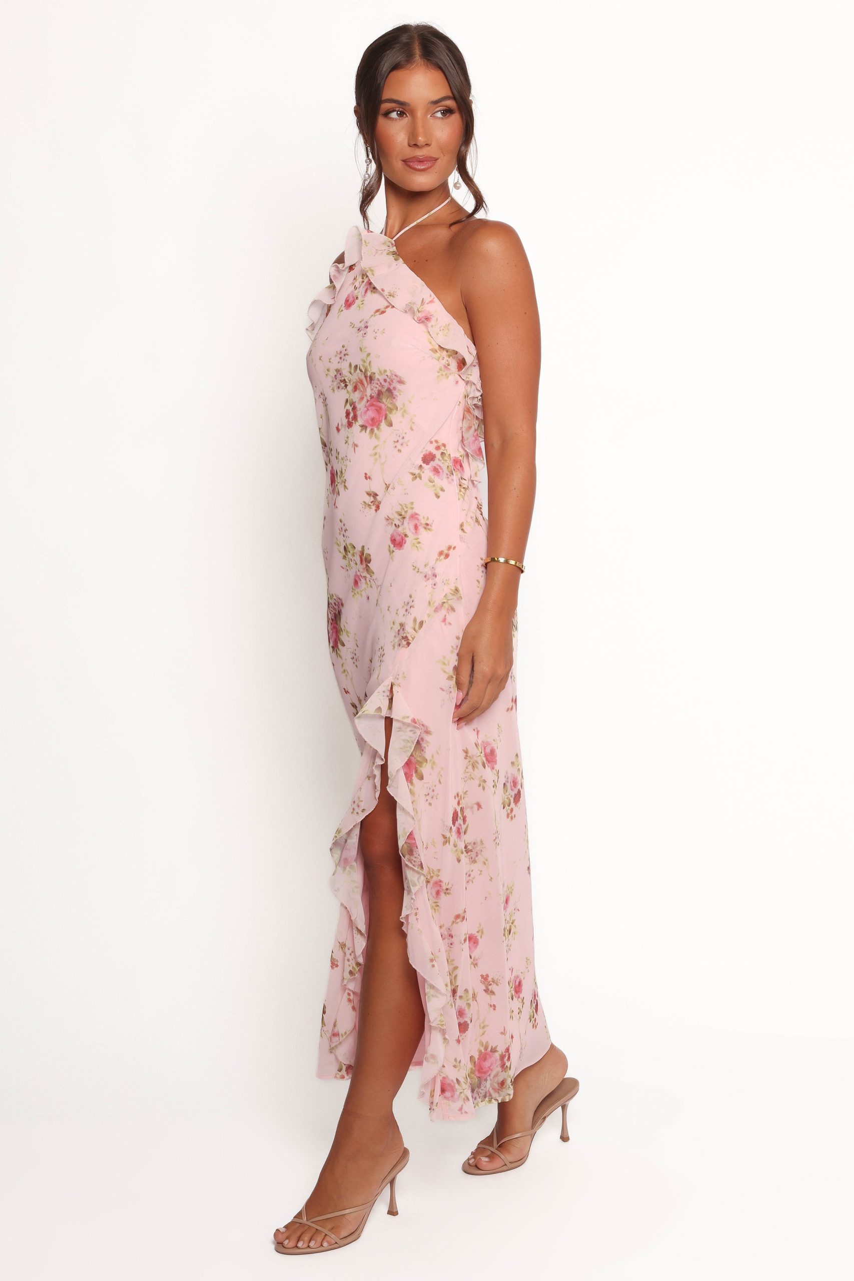 Patricia Maxi Dress - Pale Pink Floral - Image 4