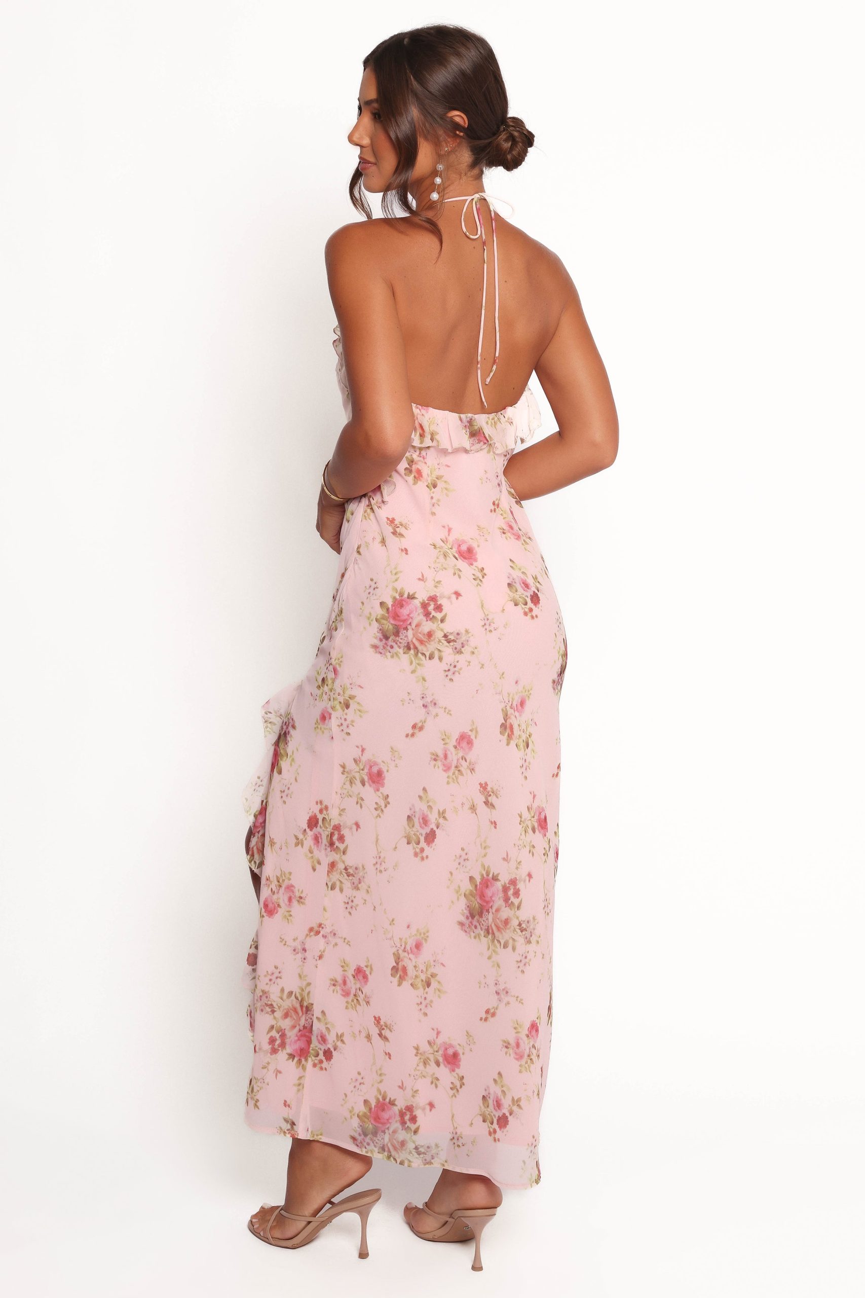 Patricia Maxi Dress - Pale Pink Floral - Image 5