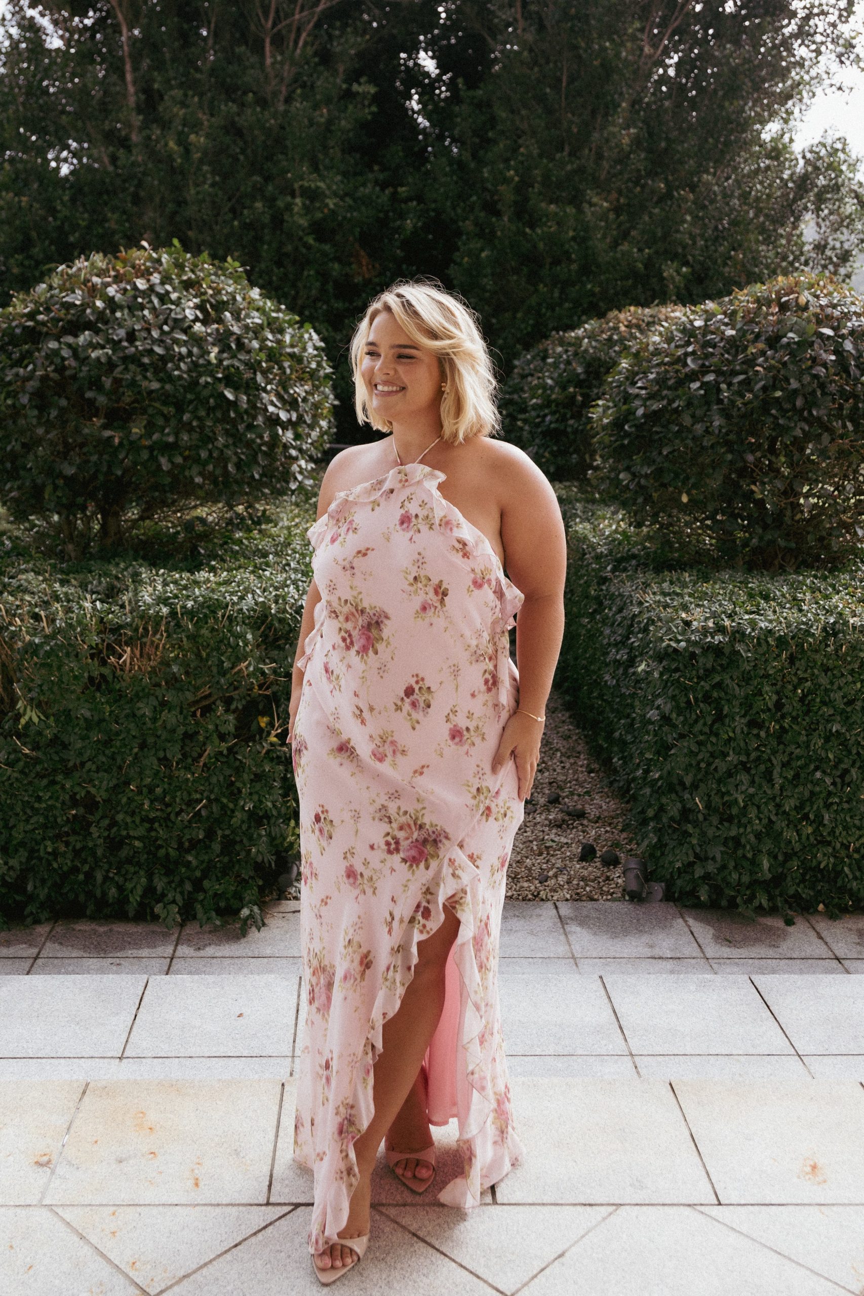 Patricia Maxi Dress - Pale Pink Floral - Image 8