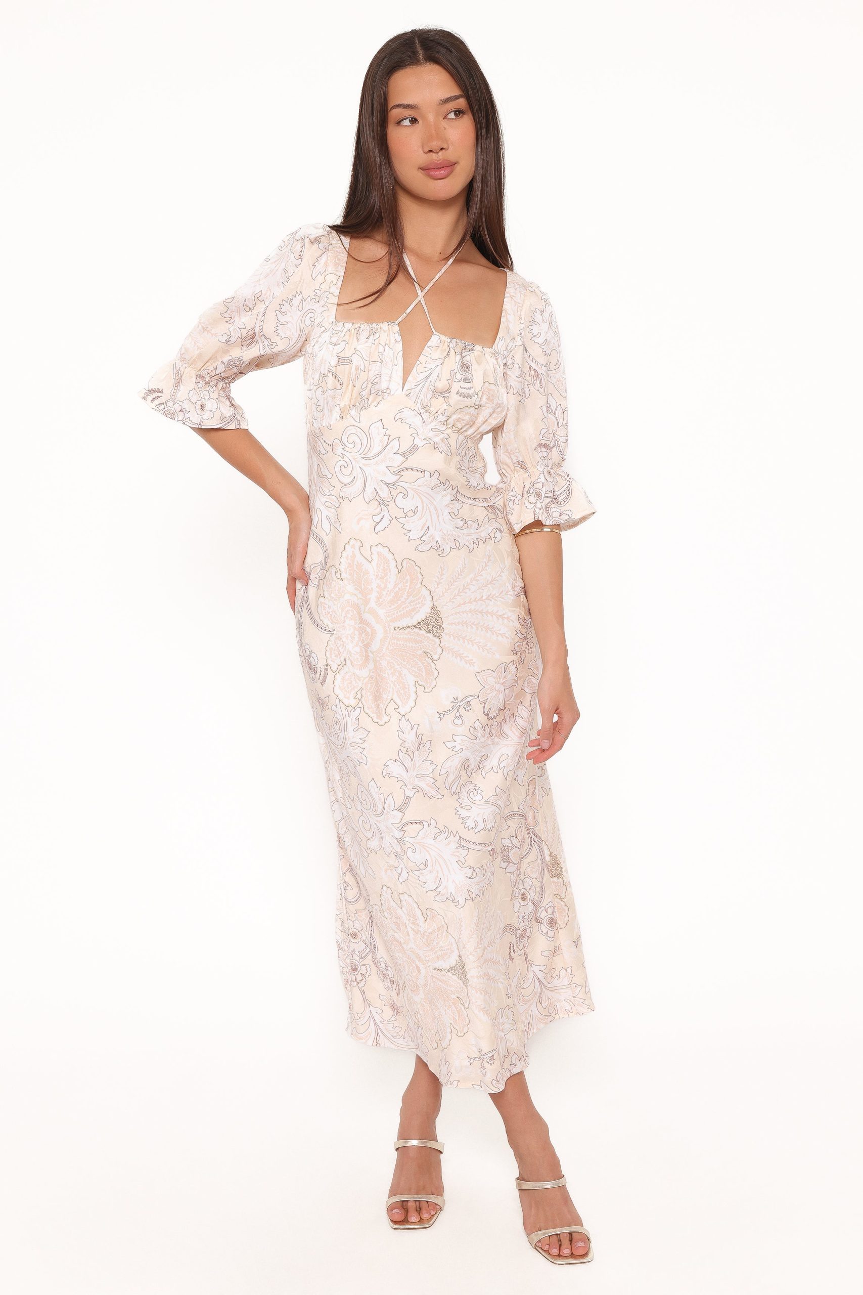 Pauline Long Sleeve Maxi Dress - Pastel Paisley - Image 2