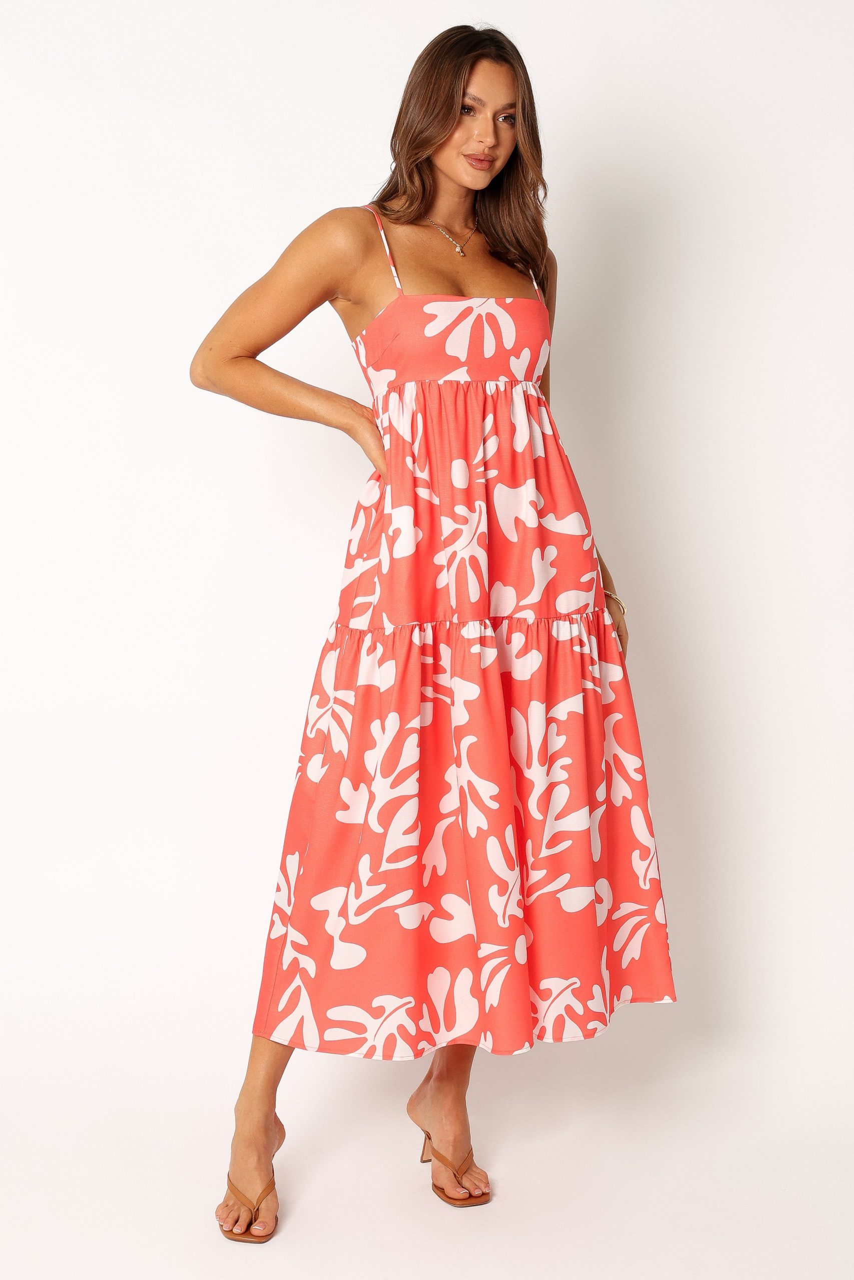 Payton Maxi Slip Dress - Melon White - Image 6
