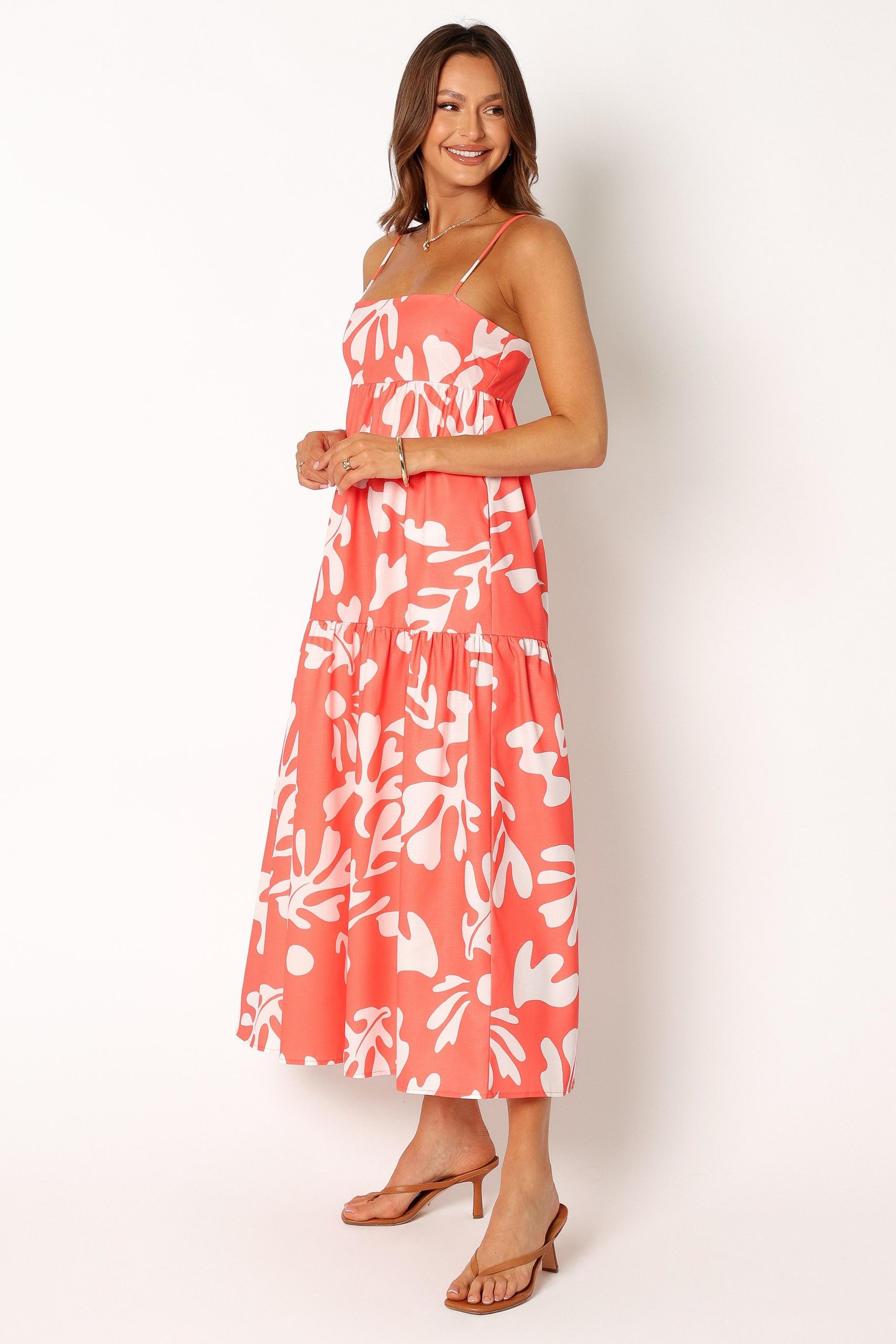 Payton Maxi Slip Dress - Melon White - Image 8