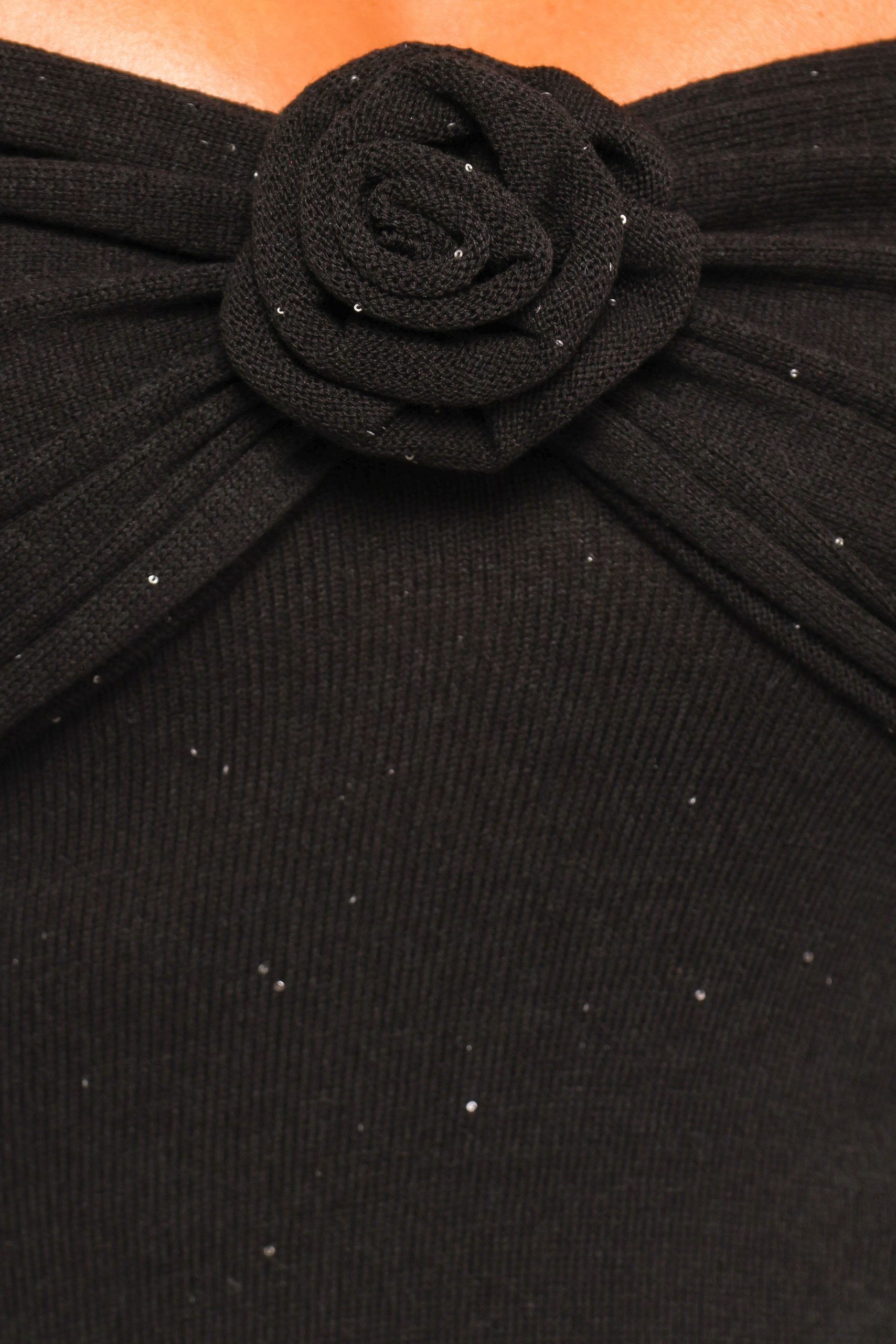 Pennie Maxi Dress - Black Sequin Knit - Image 8