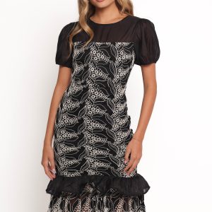 Peyton Midi Dress - Black