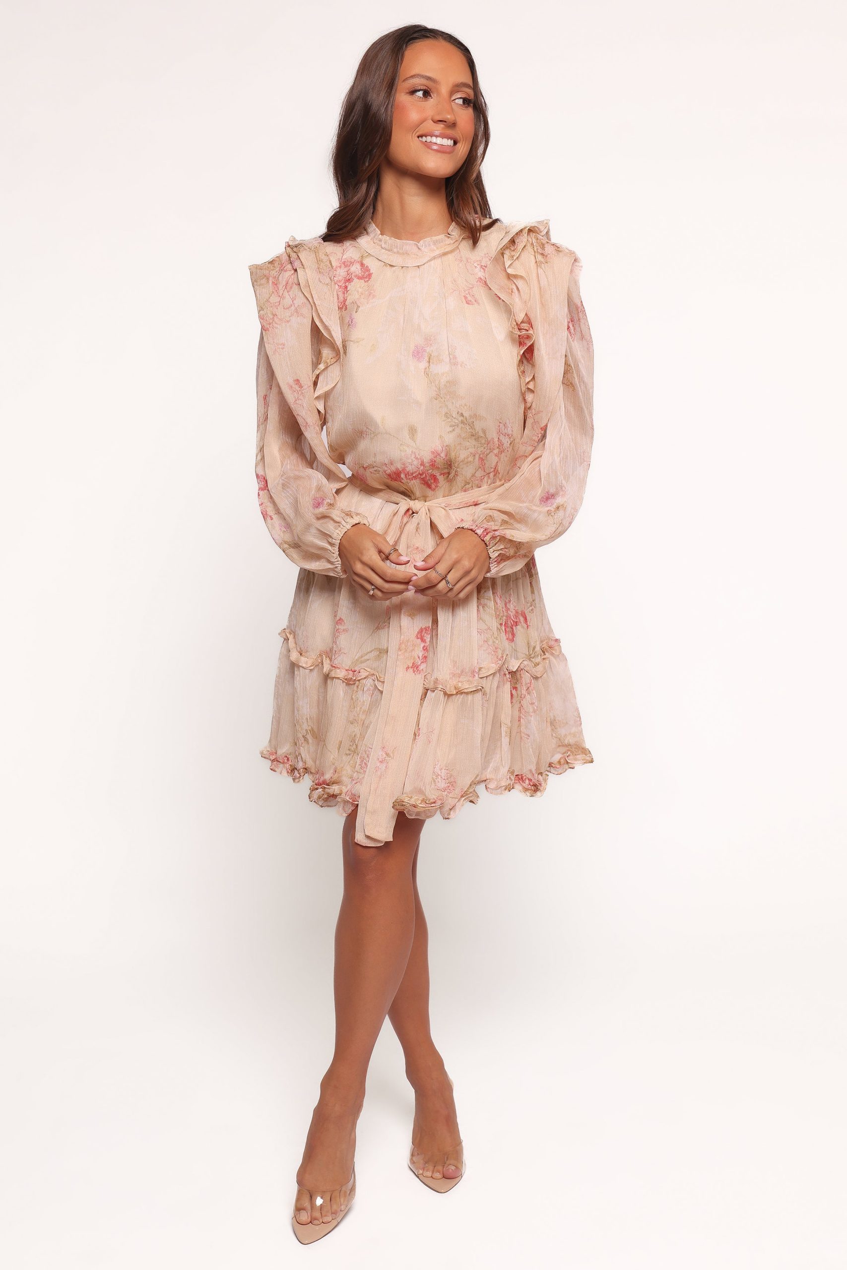 Phaedra Long Sleeve Mini Dress - Soft Rose - Image 2