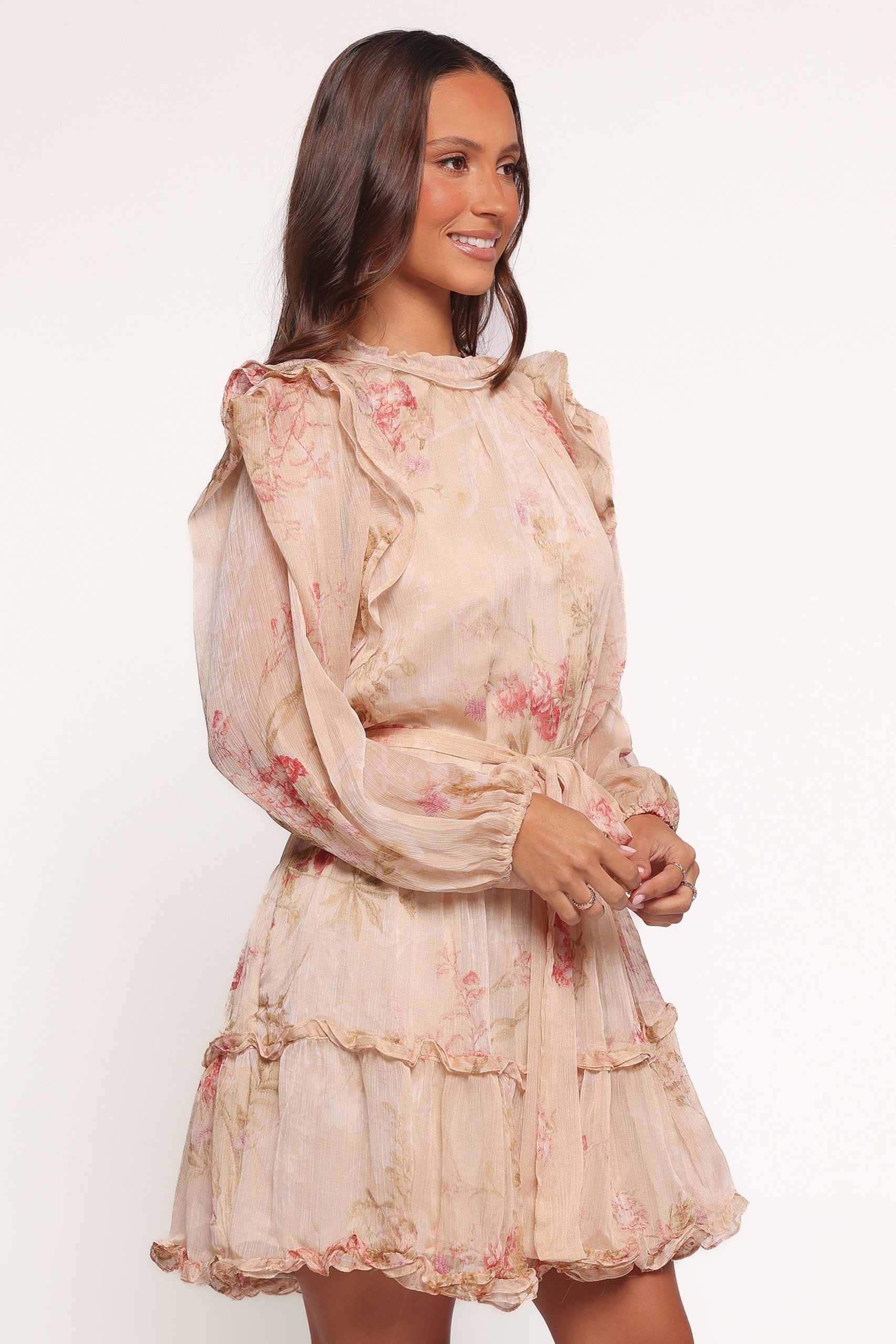 Phaedra Long Sleeve Mini Dress - Soft Rose - Image 4