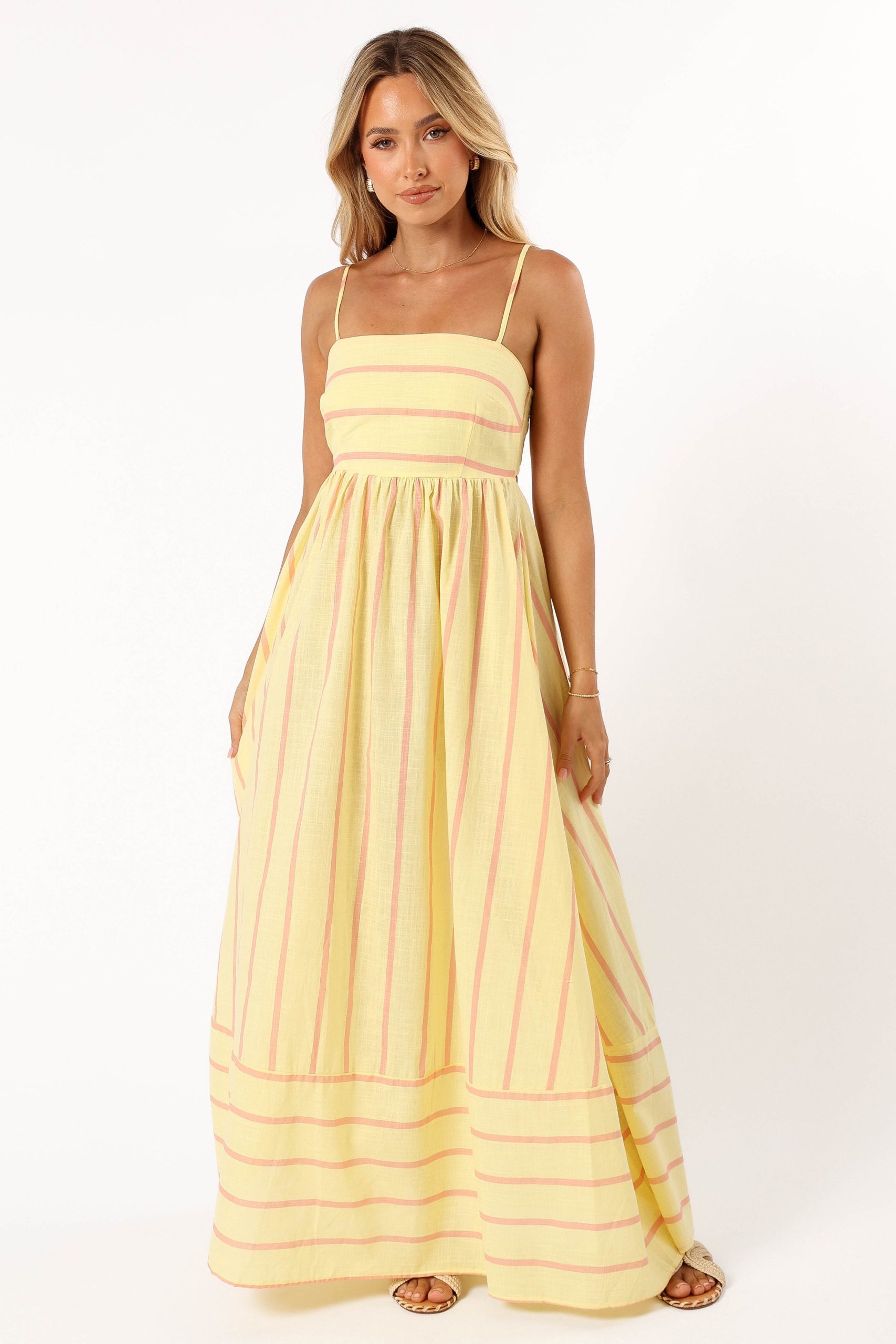 Pixie Maxi Dress - Yellow Pink Stripe - Image 3