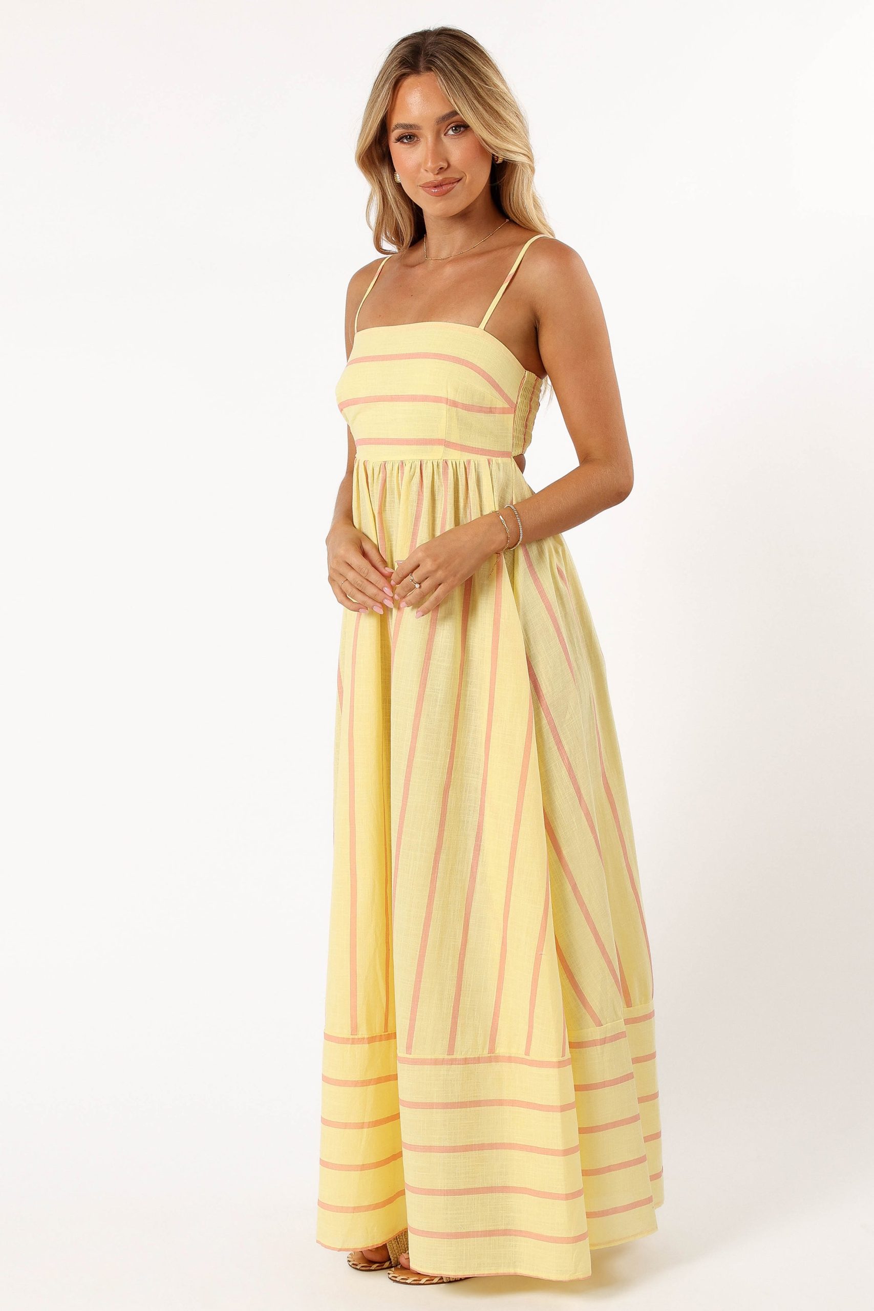 Pixie Maxi Dress - Yellow Pink Stripe - Image 4