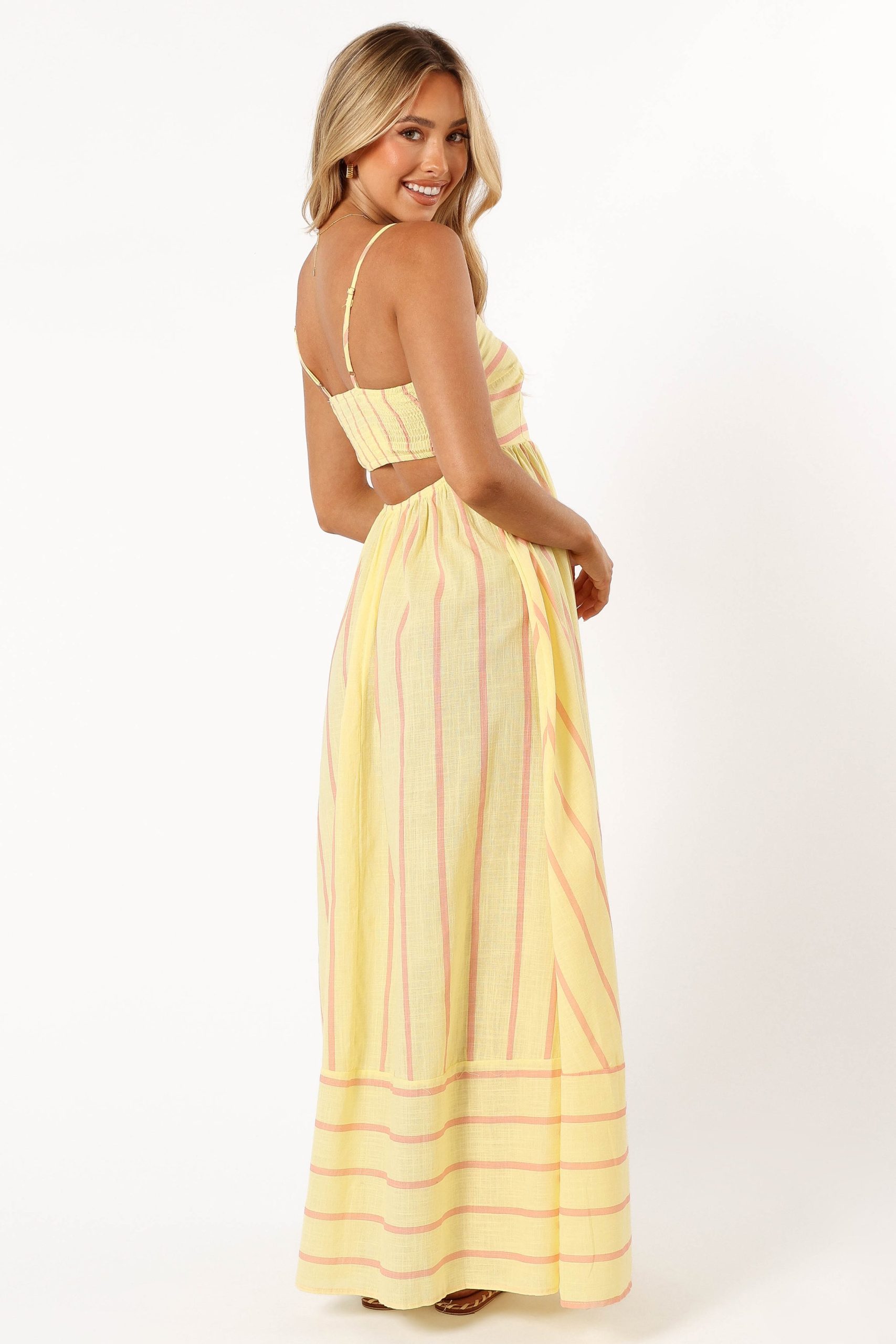 Pixie Maxi Dress - Yellow Pink Stripe - Image 5