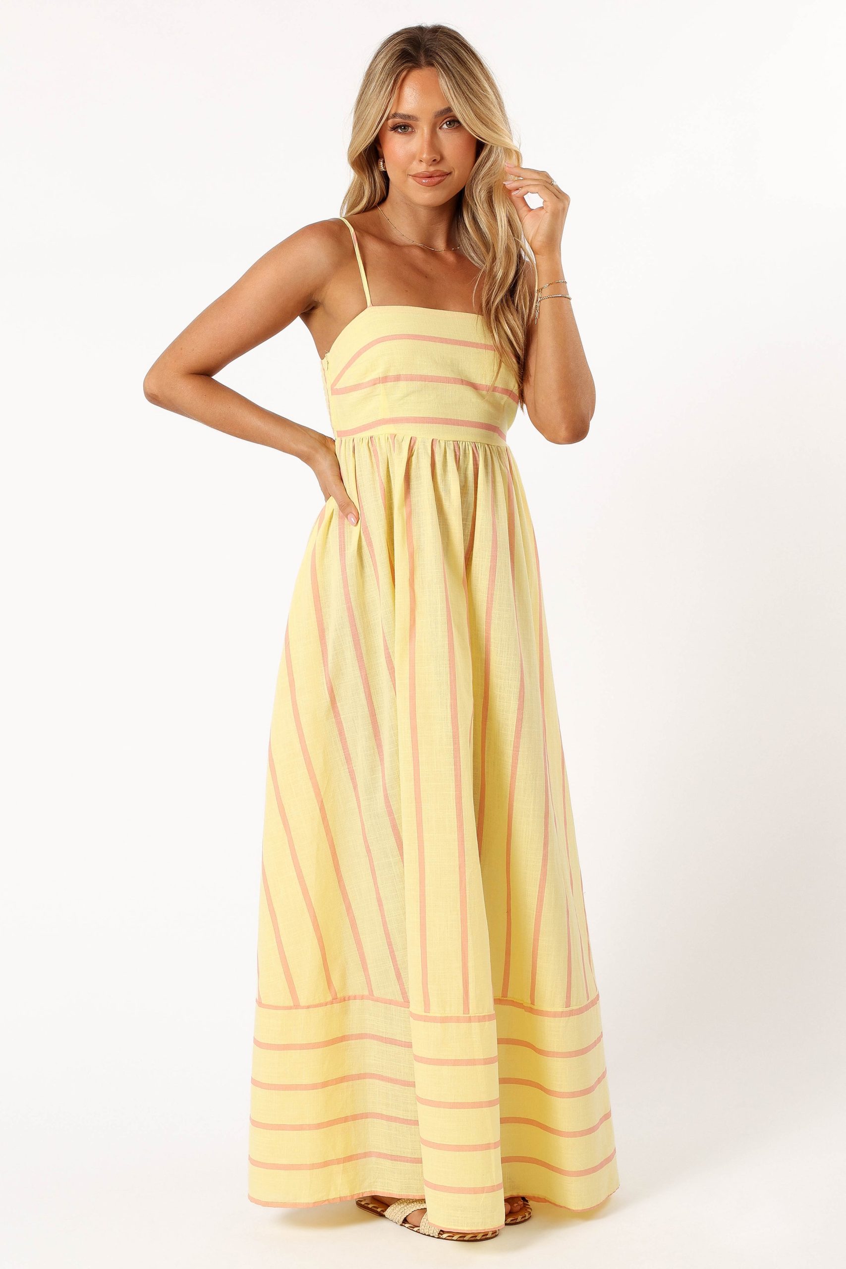 Pixie Maxi Dress - Yellow Pink Stripe - Image 6