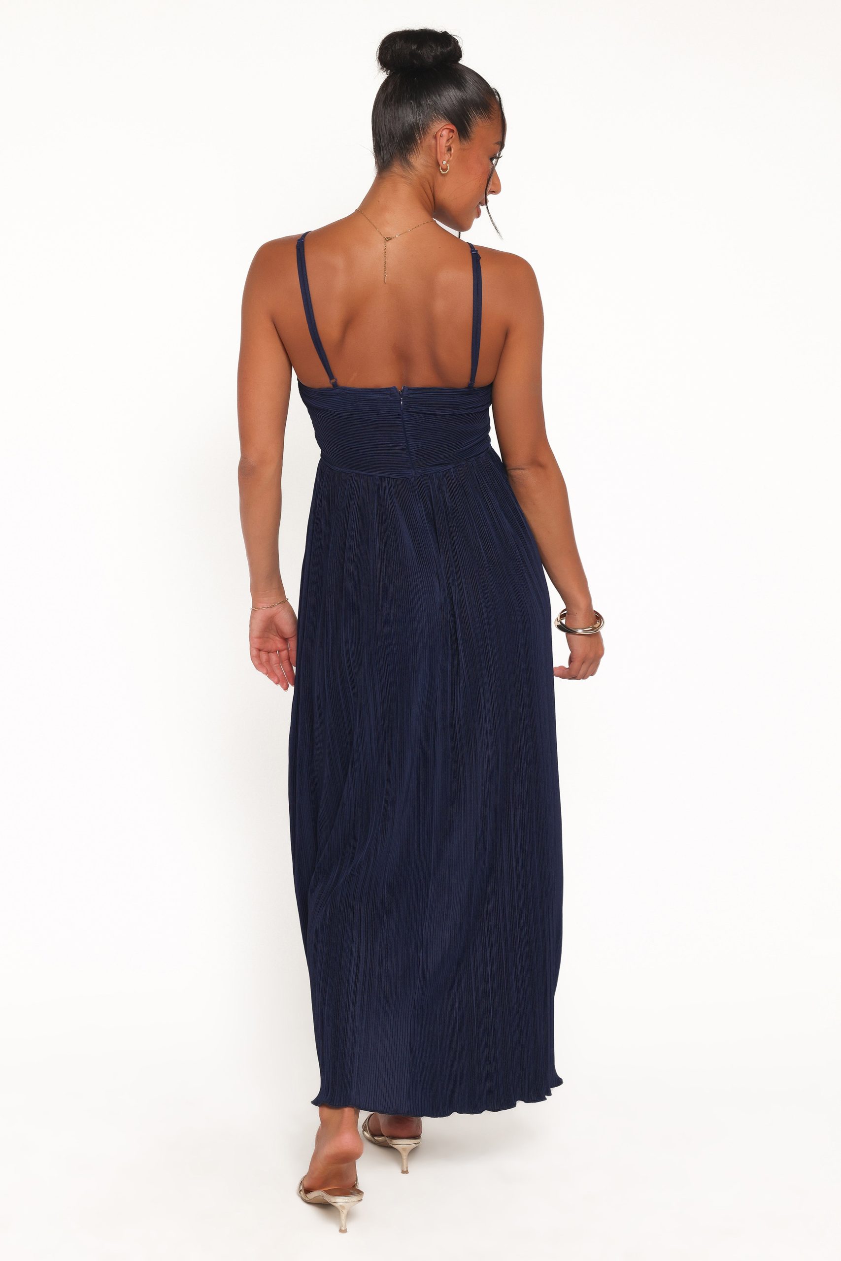 Polly Halterneck Maxi Dress - Navy - Image 4