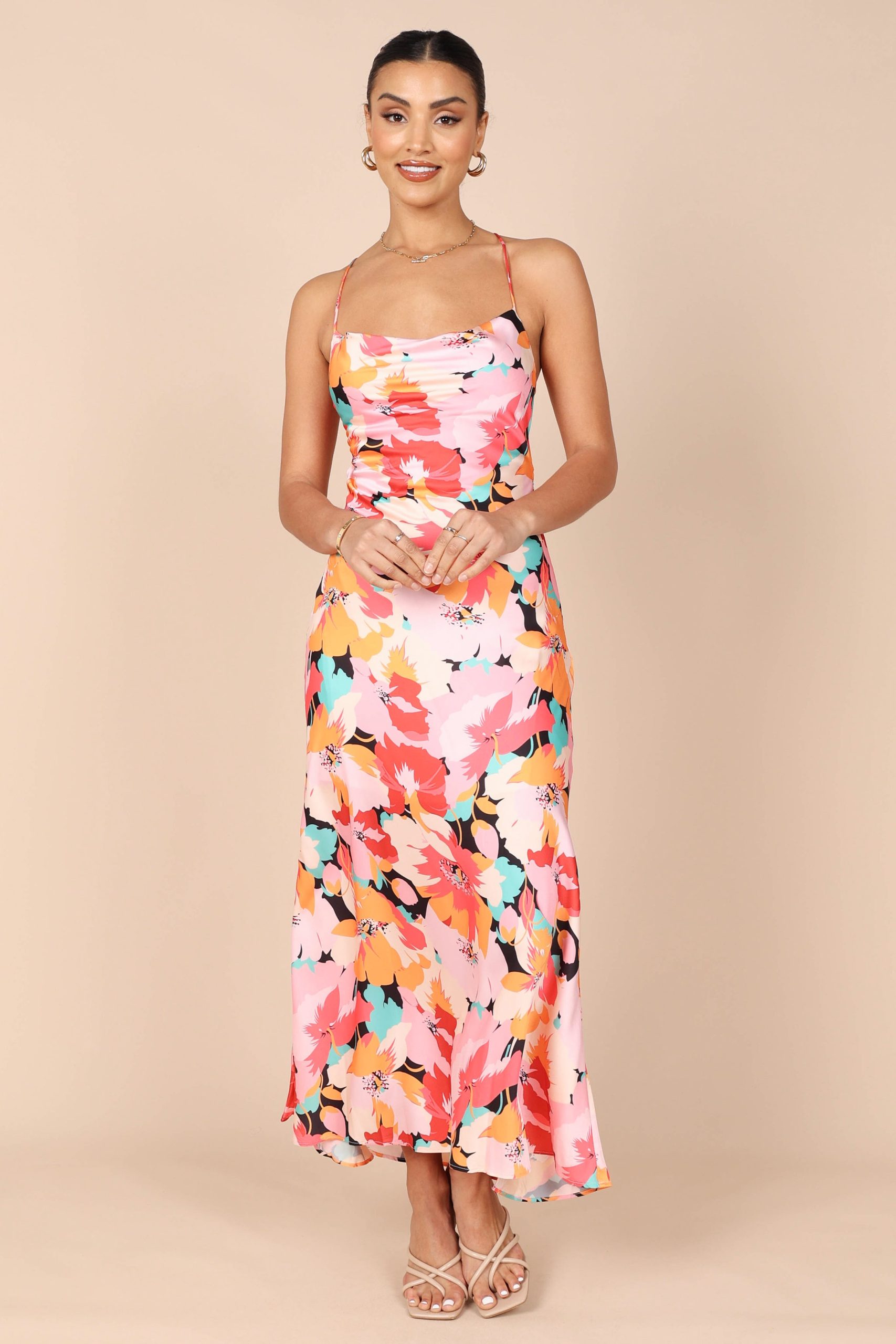 Posse Midi Slip Dress - Pink Floral - Image 8