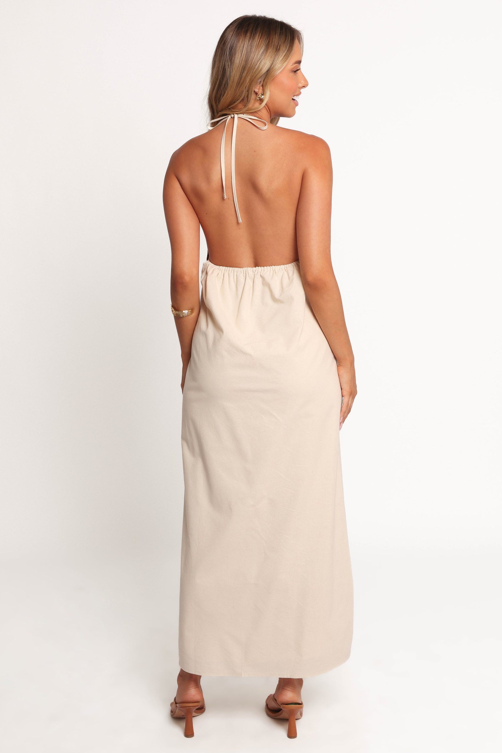 Quinley Maxi Dress - Brown/Cream - Image 4