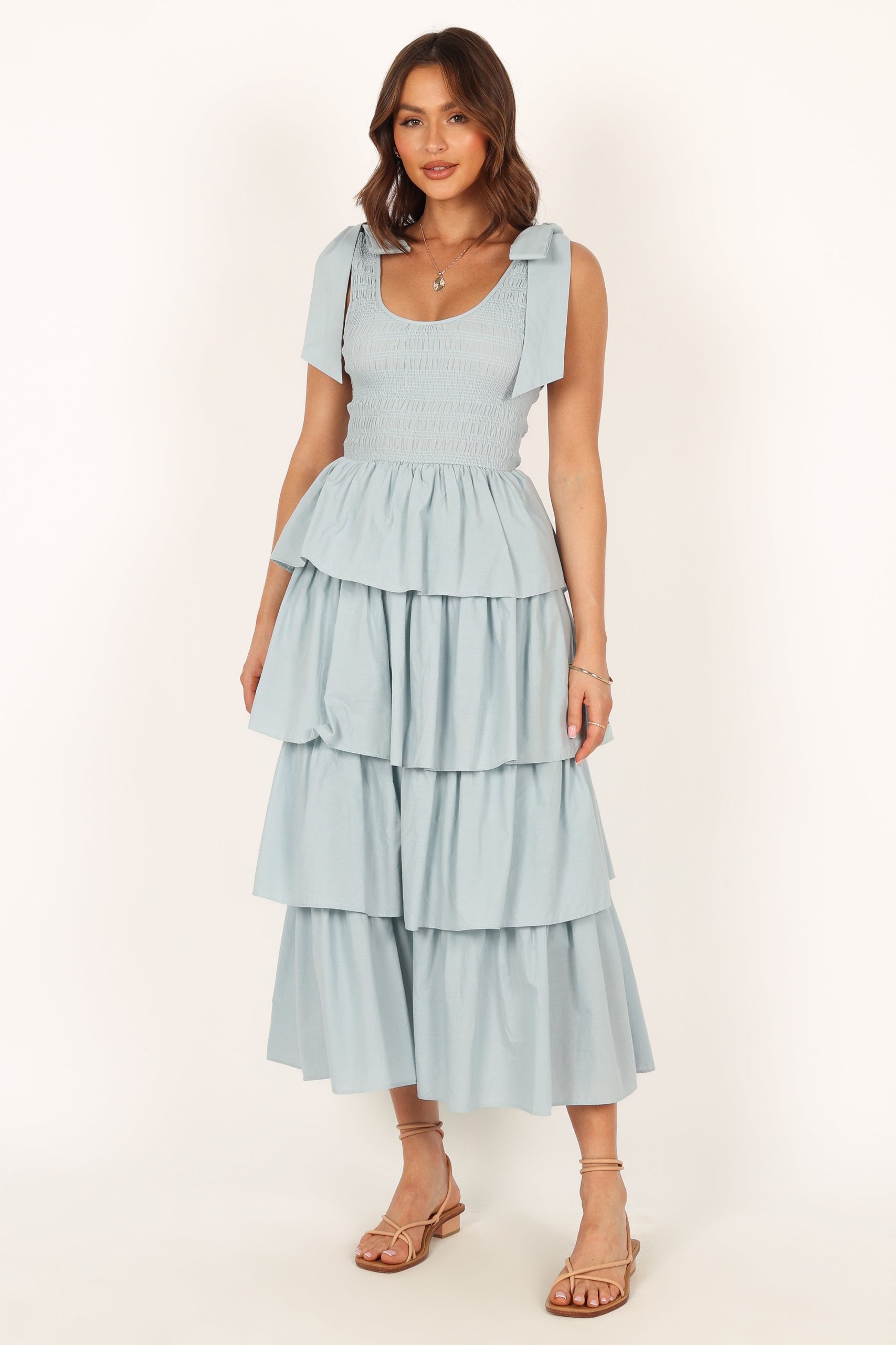 Raphael Tiered Maxi Dress - Blue - Image 8