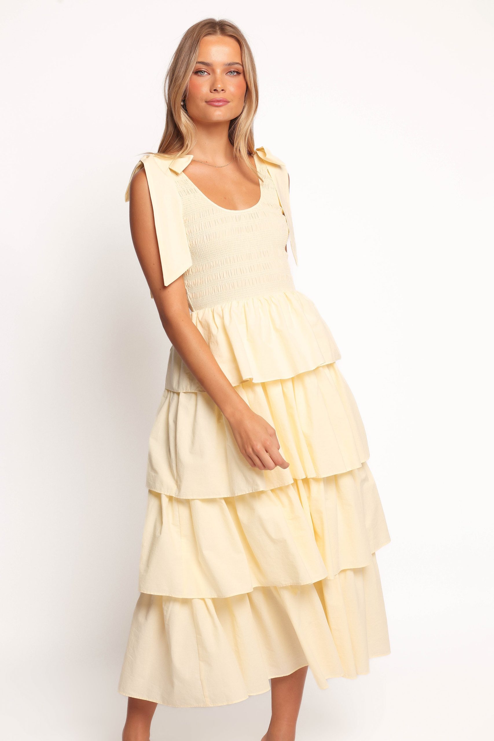 Raphael Tiered Maxi Dress - Yellow - Image 5