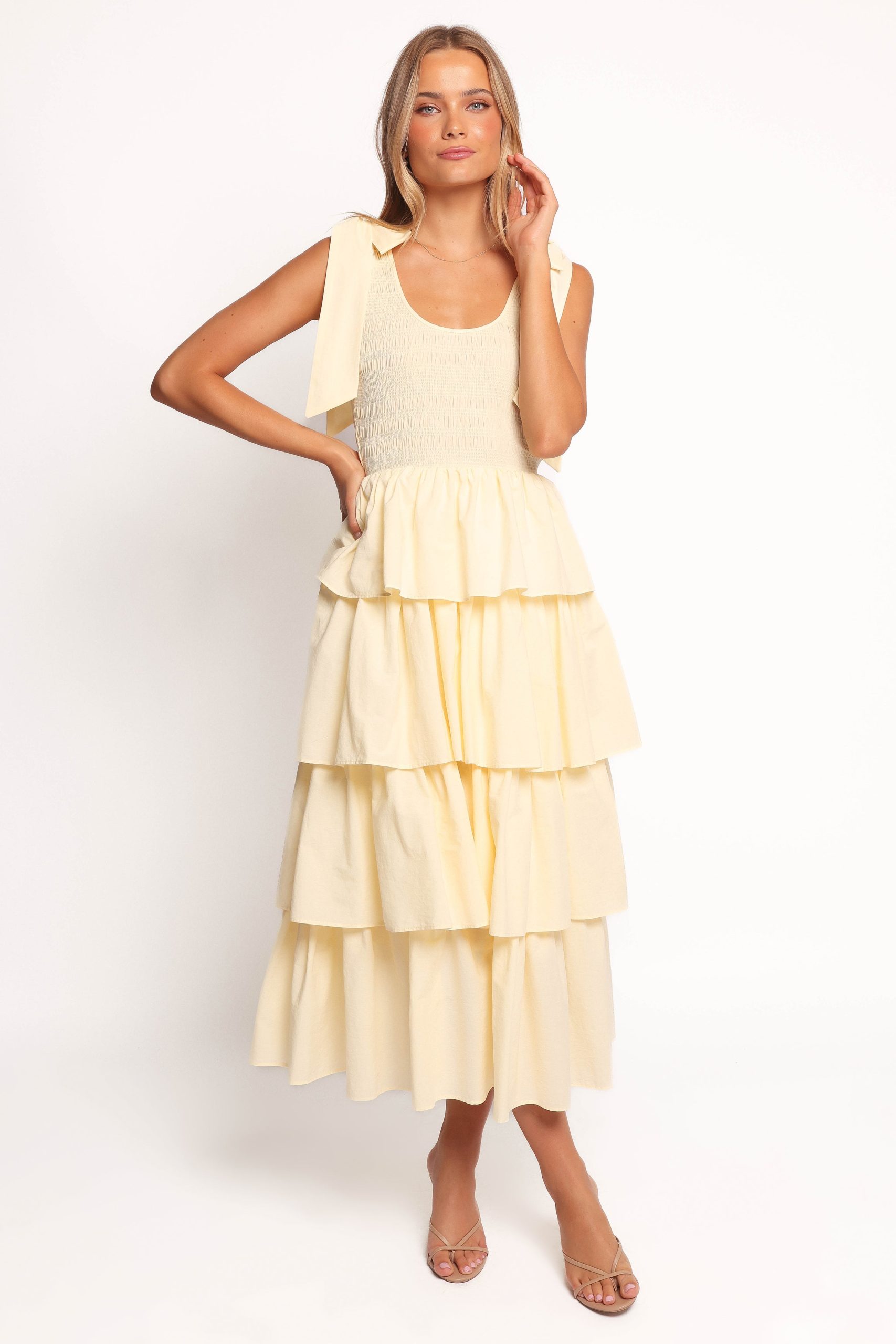 Raphael Tiered Maxi Dress - Yellow - Image 4