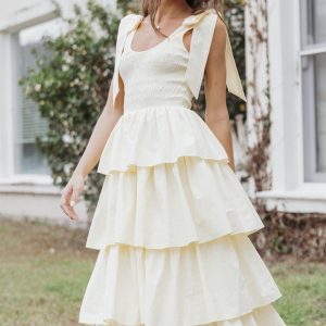 Raphael Tiered Maxi Dress - Yellow