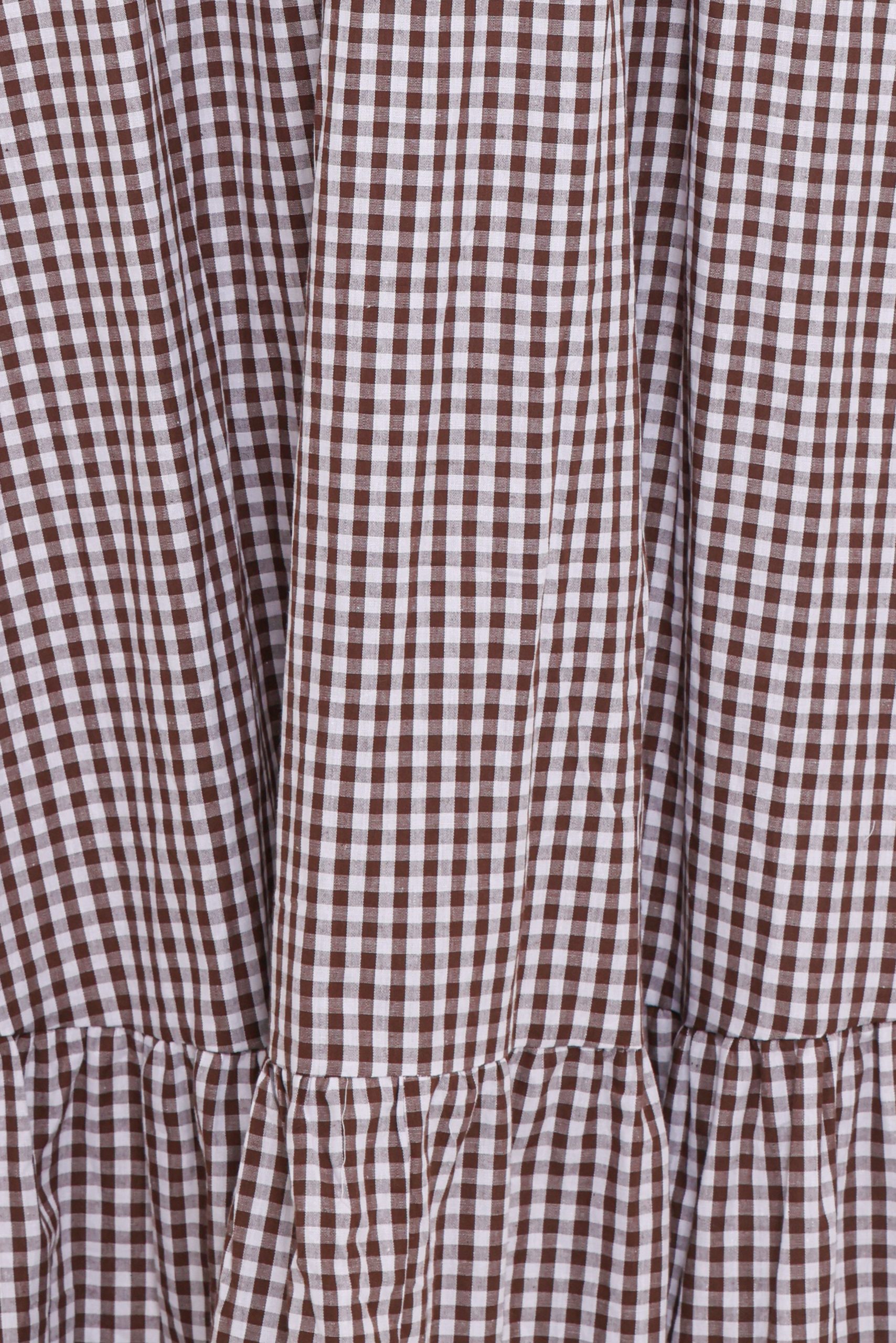 Reid Maxi Dress - Brown Gingham - Image 6