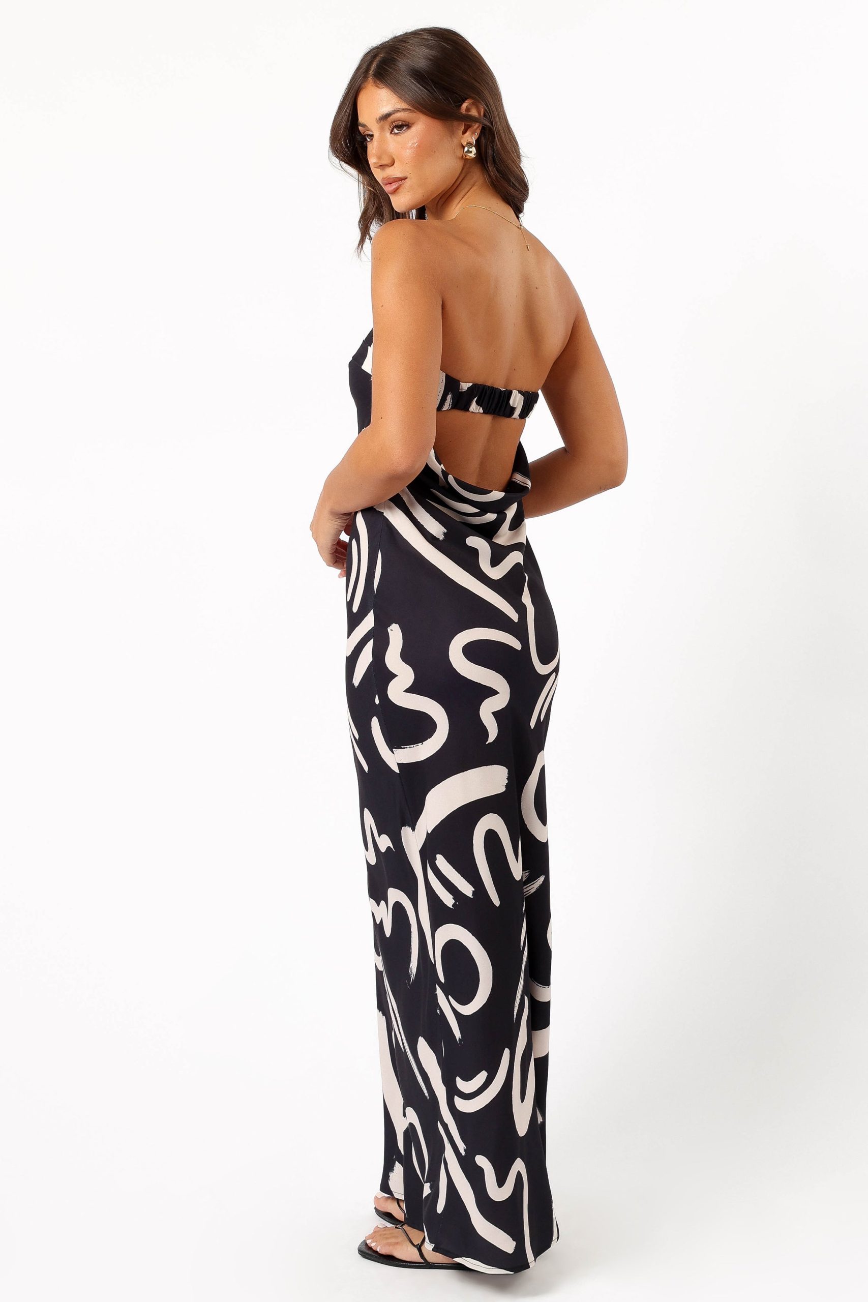 Remmie Strapless Maxi Dress - Black/White - Image 6
