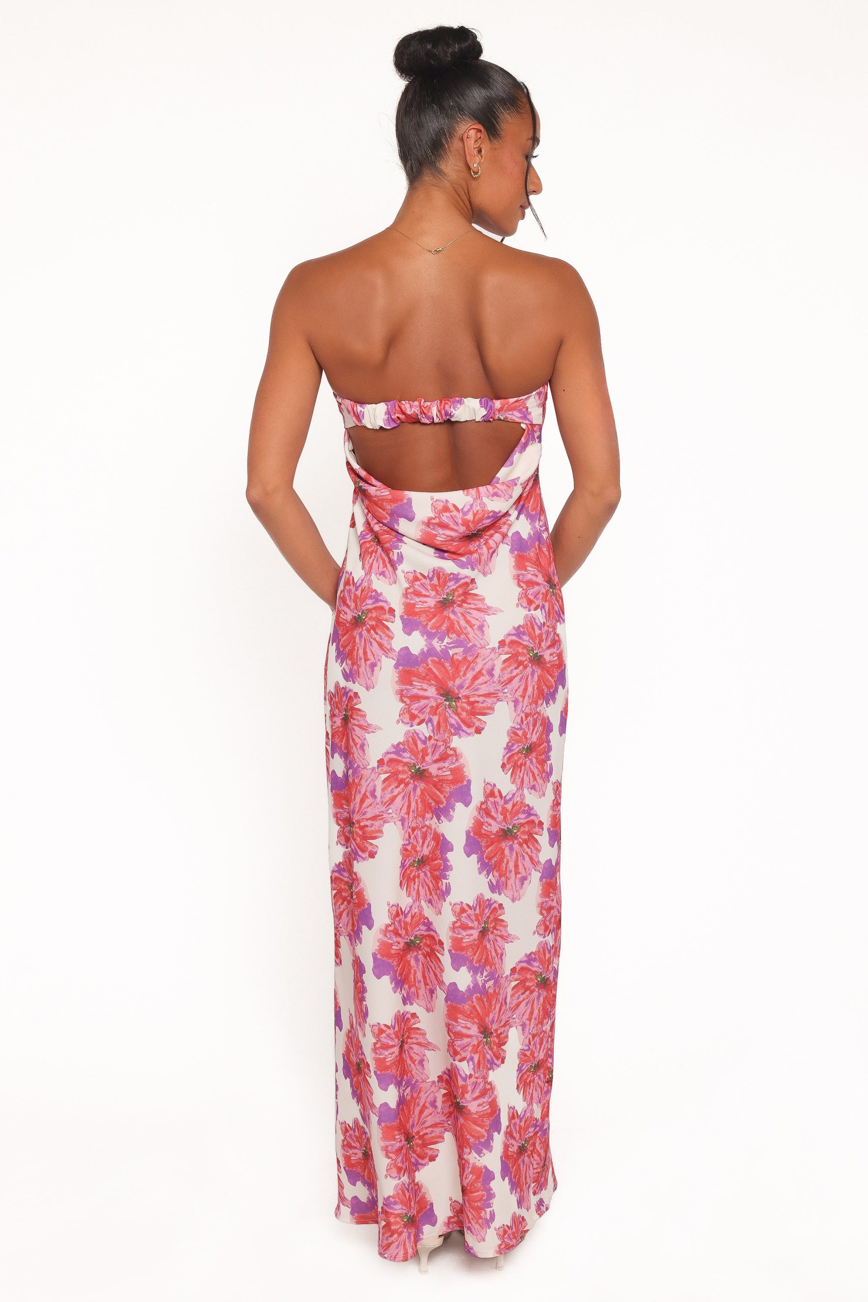 Remmie Strapless Maxi Dress - Pink Floral - Image 4