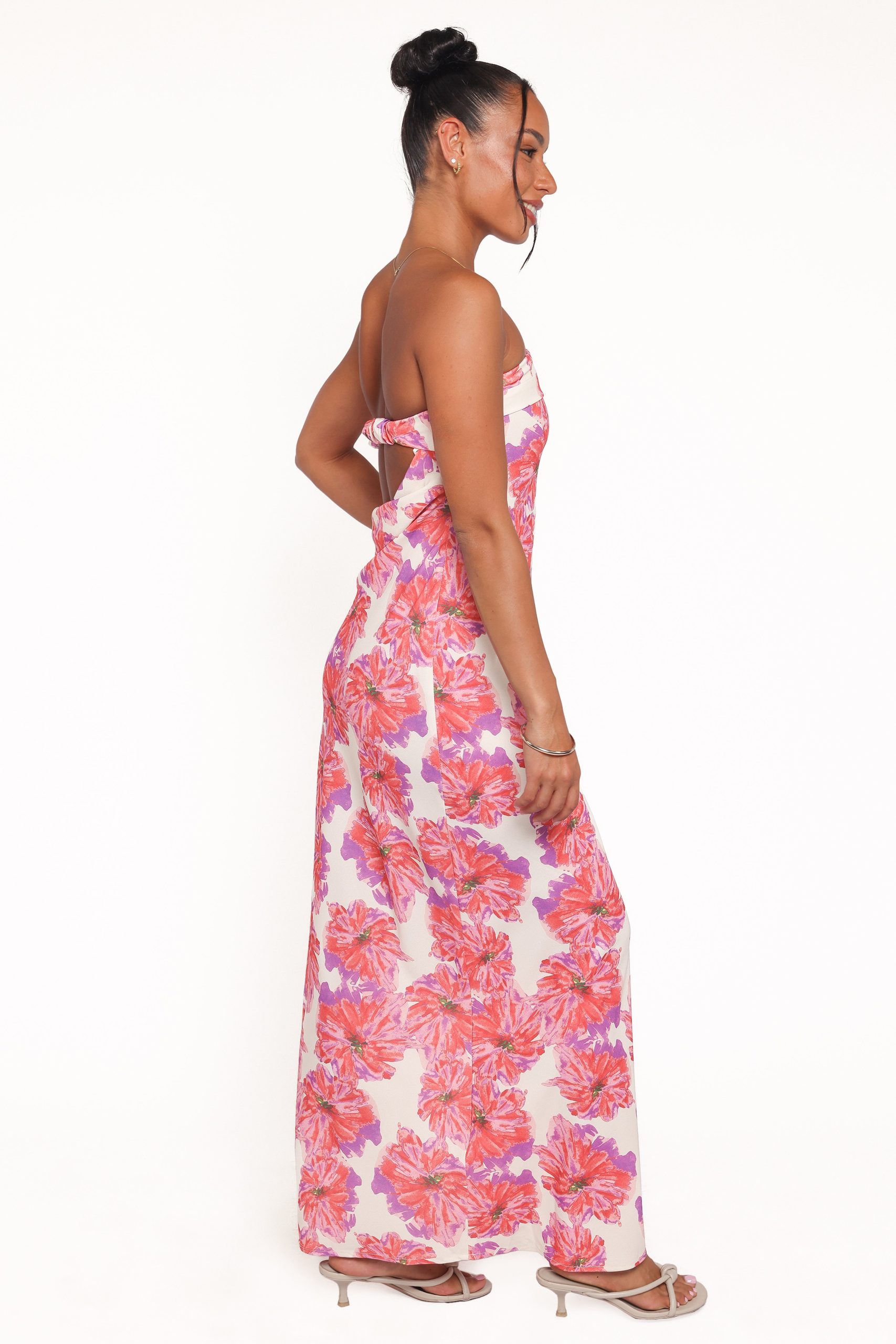 Remmie Strapless Maxi Dress - Pink Floral - Image 3