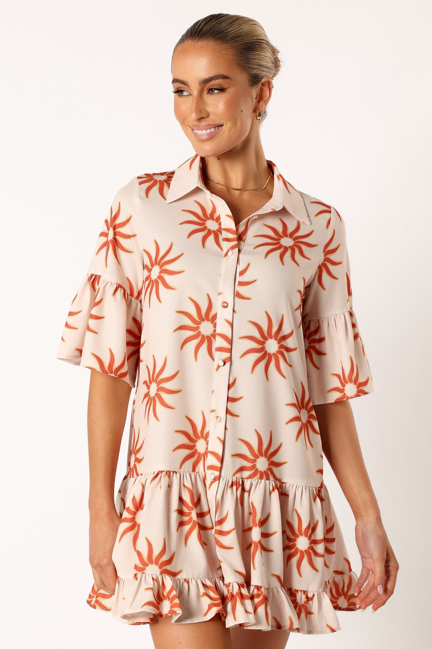 Ren Long Sleeve Mini Dress - Soleil - Image 3
