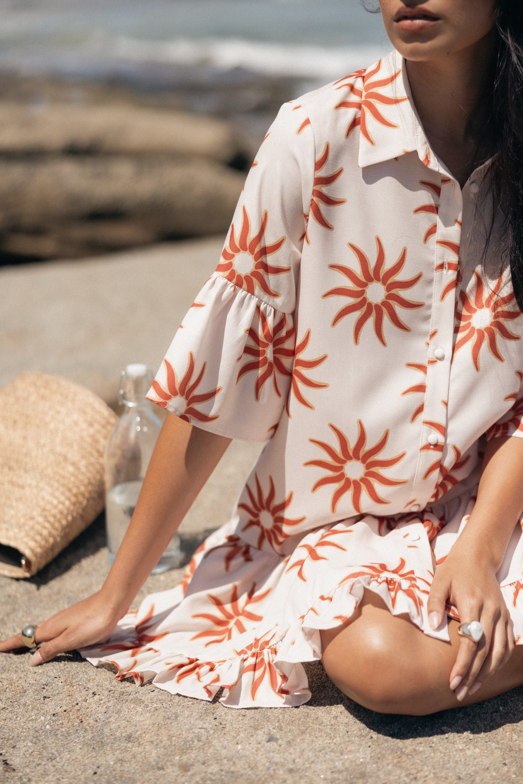 Ren Long Sleeve Mini Dress - Soleil - Image 2