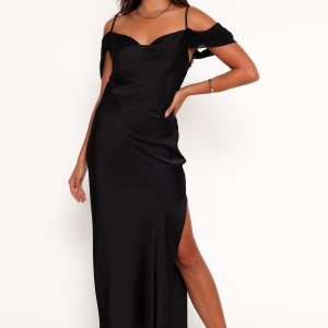 Reyna Off Shoulder Maxi Dress - Black