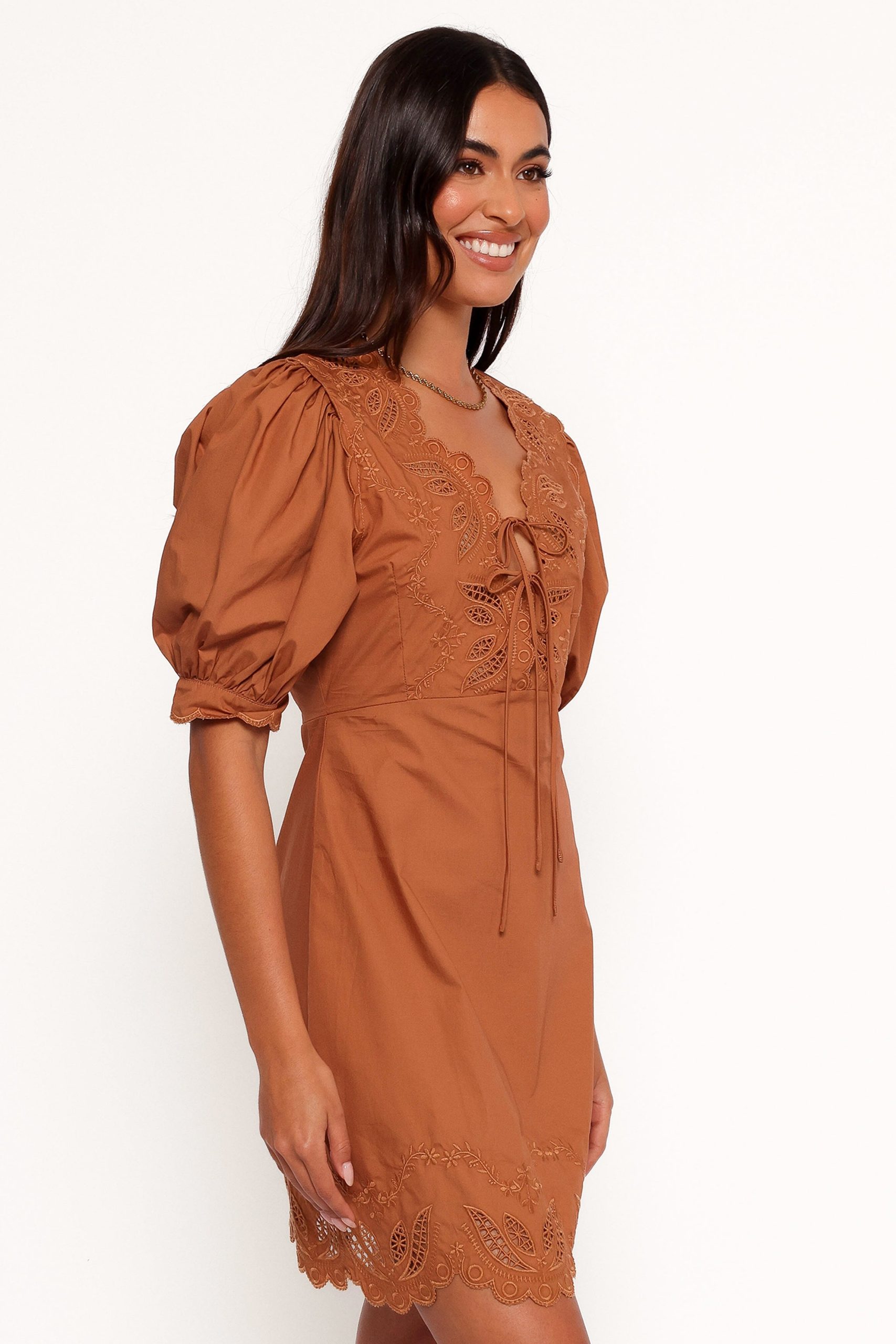 Rhodes Mini Dress - Brown - Image 5