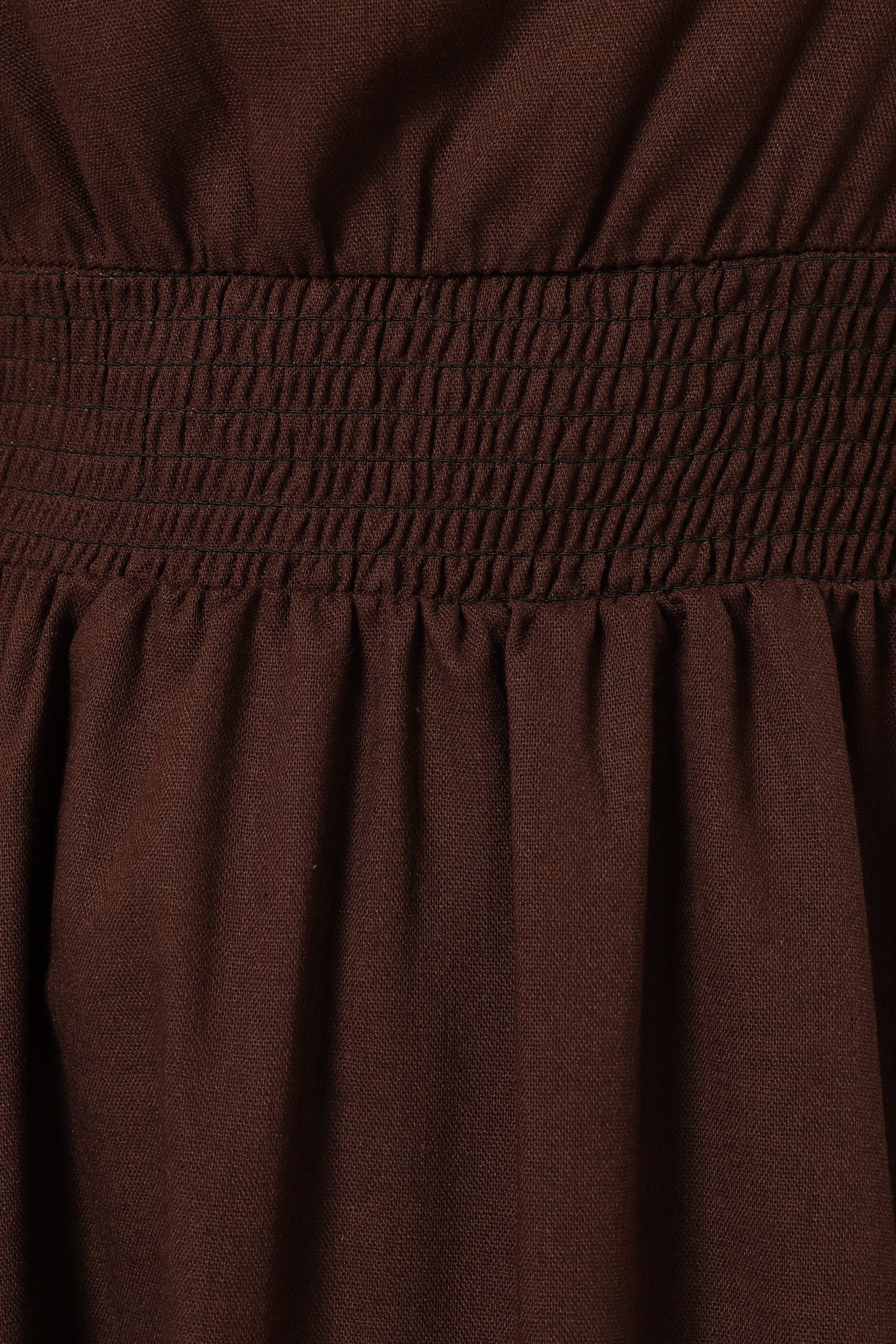 Roman Long Sleeve Maxi Dress - Brown - Image 6