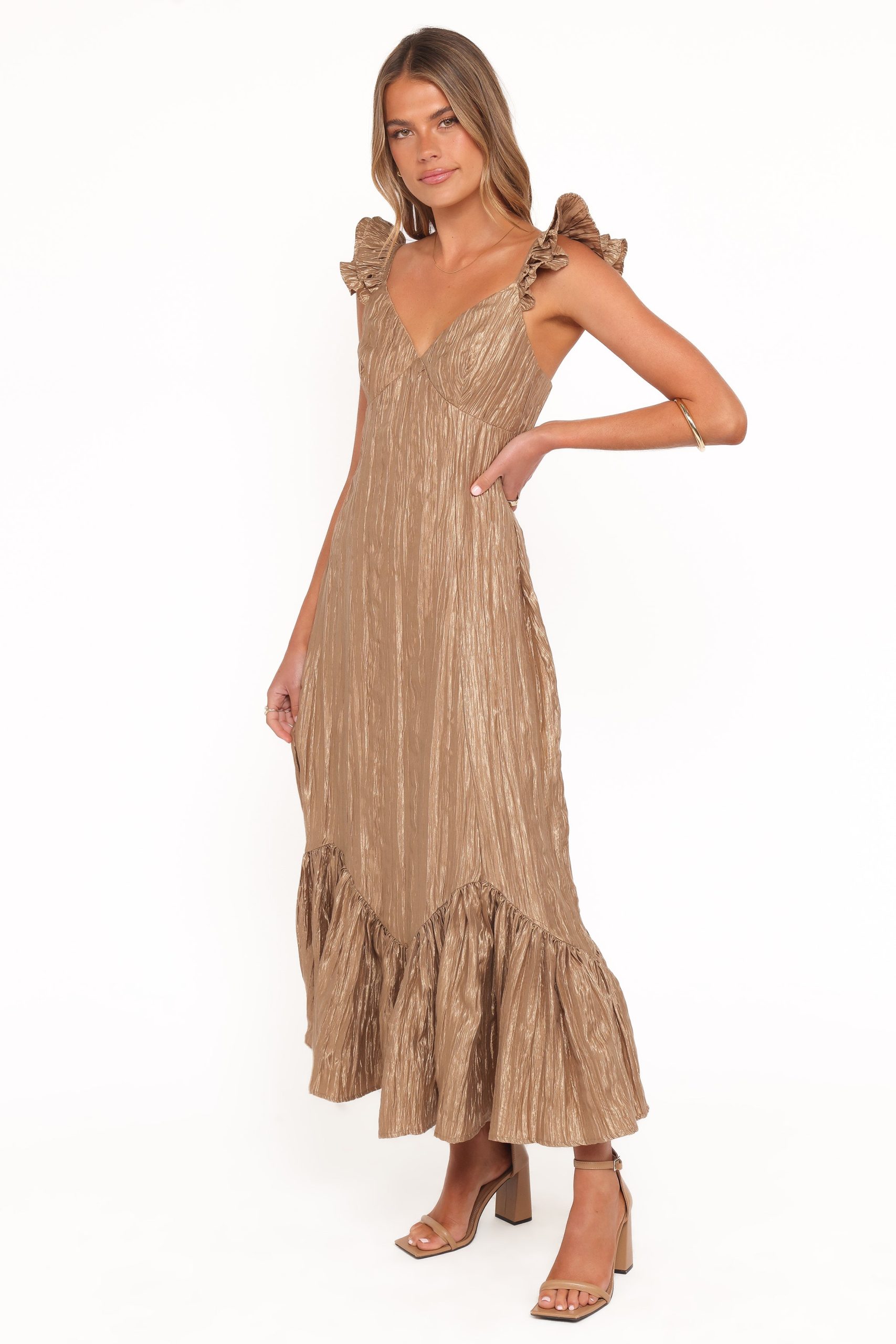 Romola Midi Dress - Bronze - Image 3