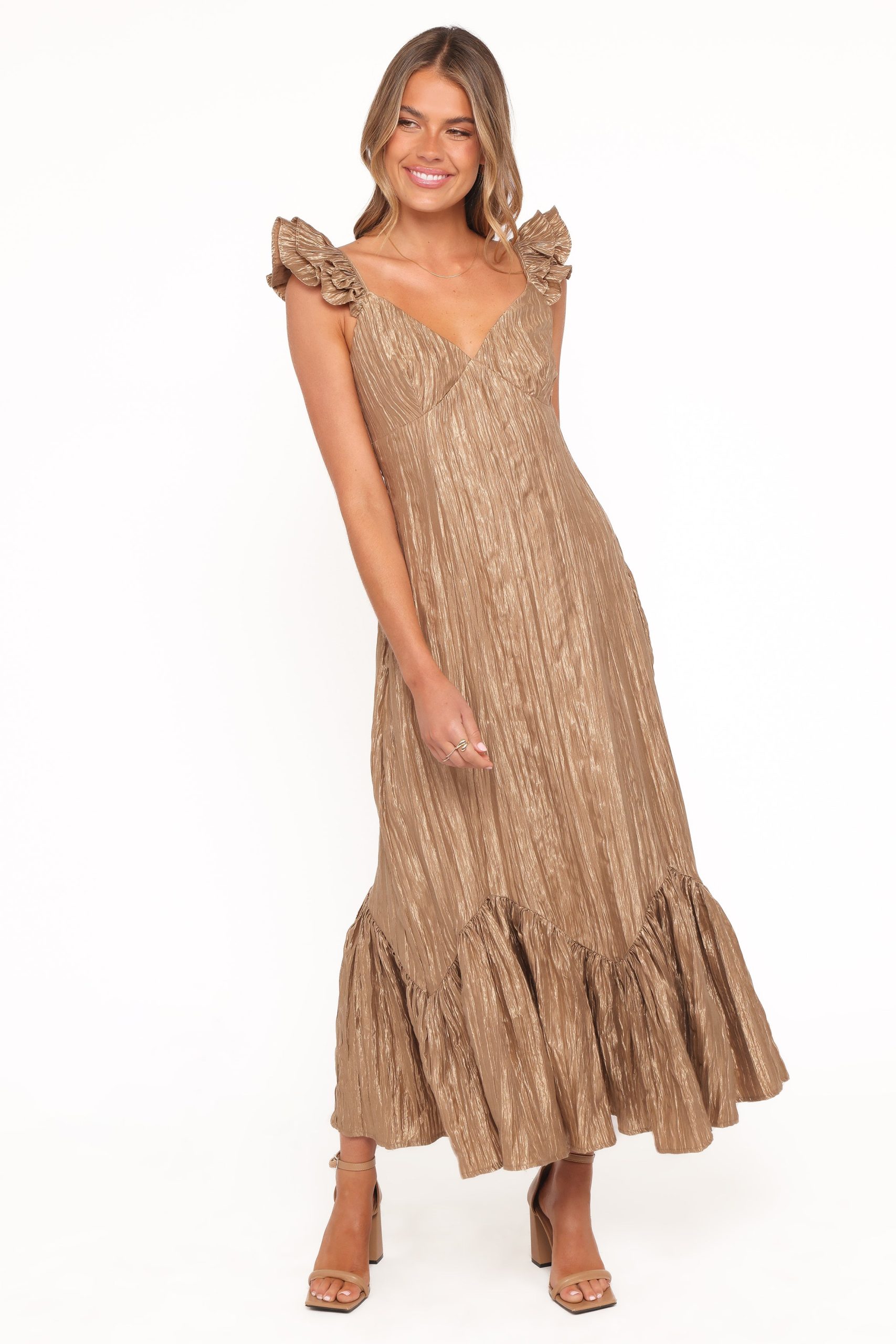 Romola Midi Dress - Bronze - Image 6