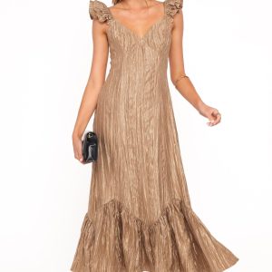 Romola Midi Dress - Bronze