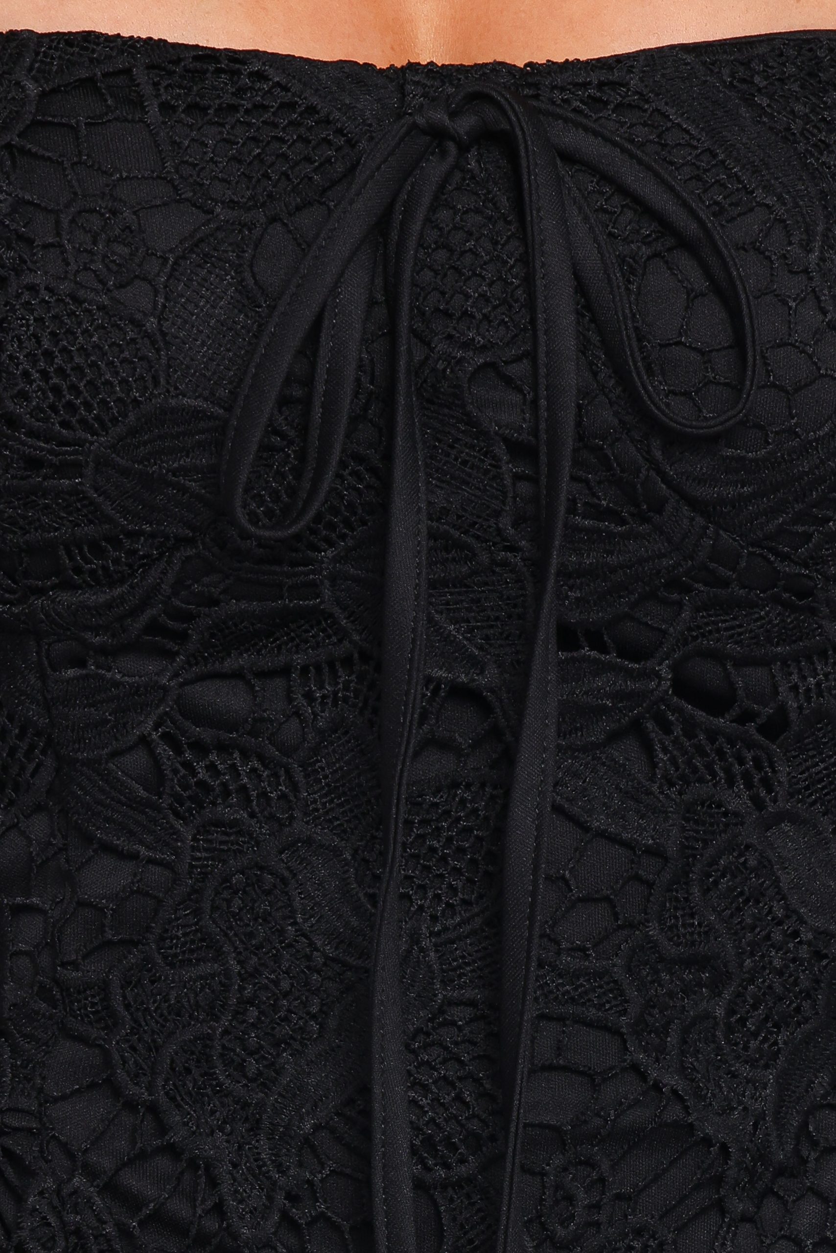 Roselle Lace Mini Dress - Black - Image 6