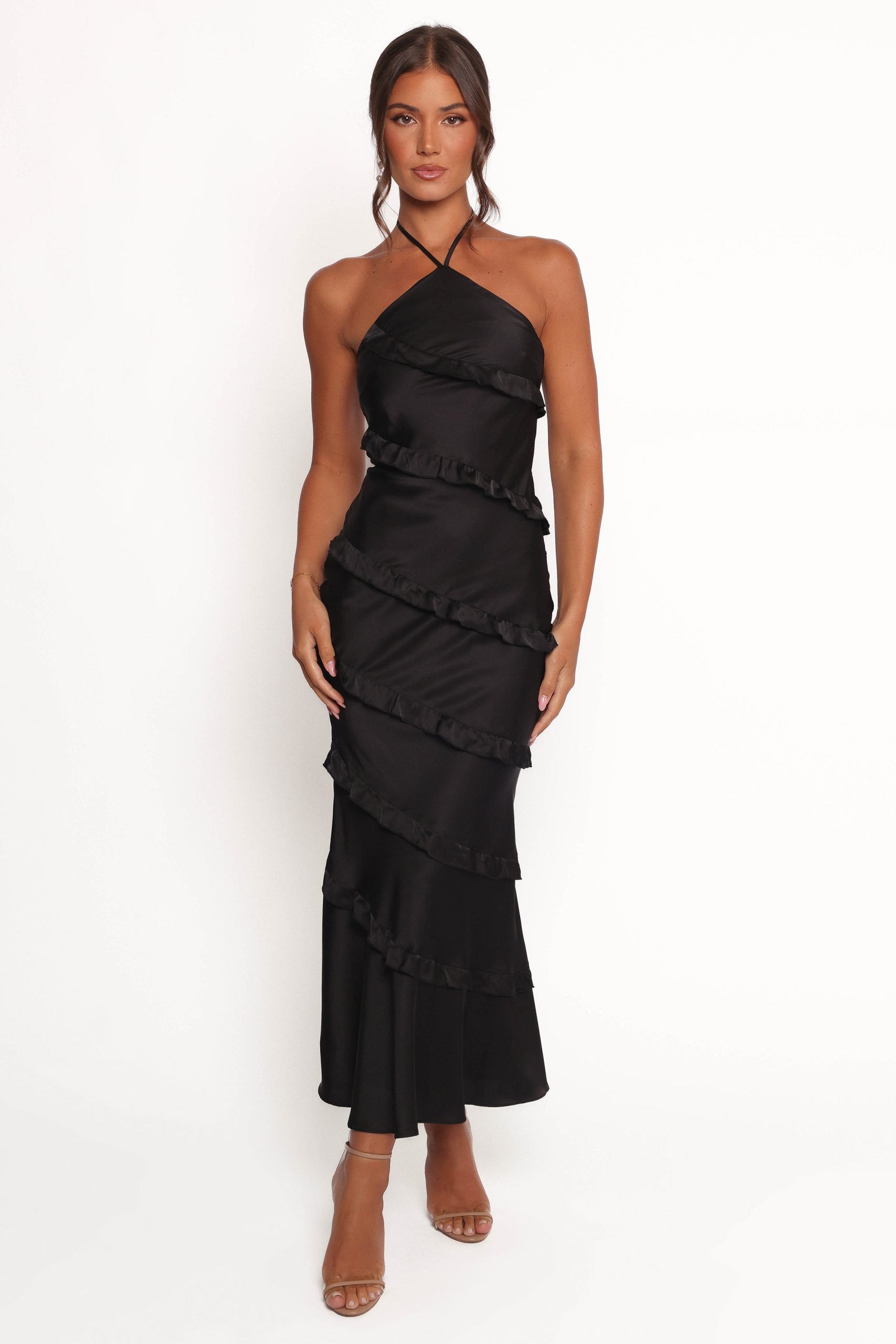 Roxanne Halterneck Maxi Dress - Black - Image 2
