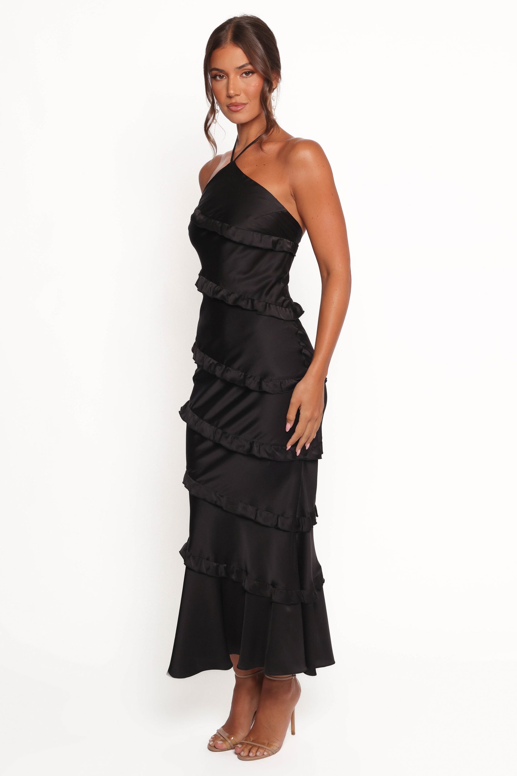 Roxanne Halterneck Maxi Dress - Black - Image 4