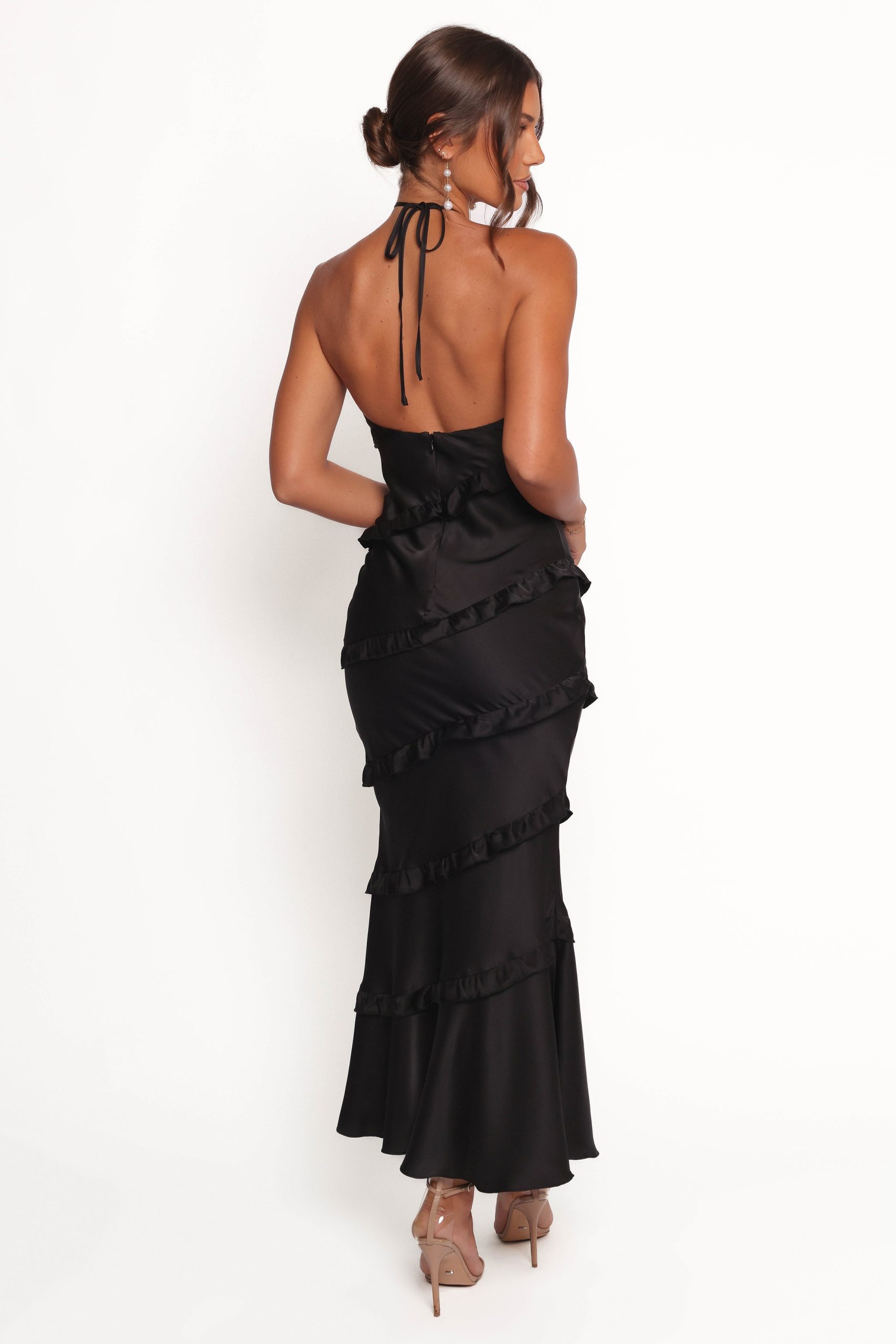 Roxanne Halterneck Maxi Dress - Black - Image 5