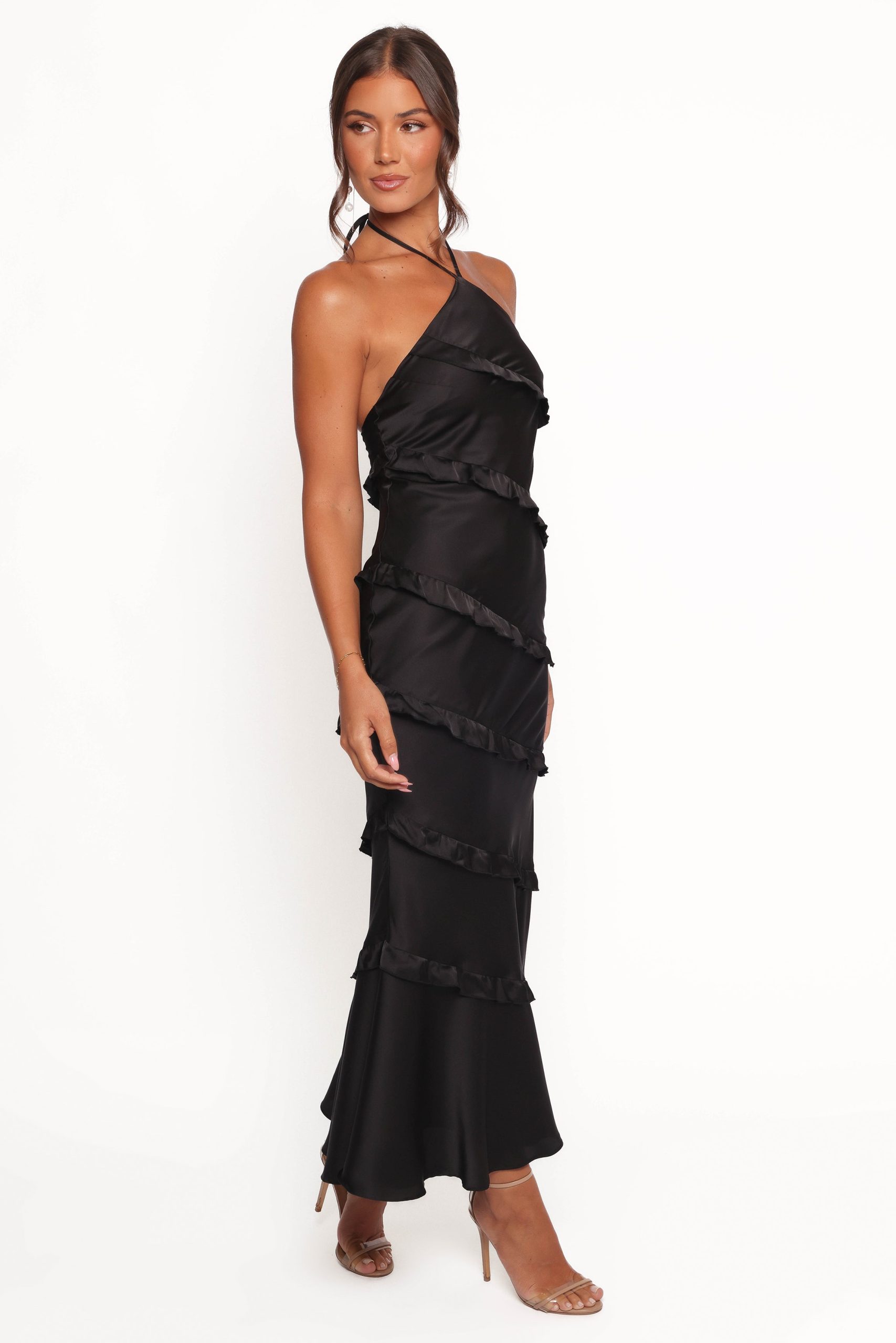 Roxanne Halterneck Maxi Dress - Black - Image 6