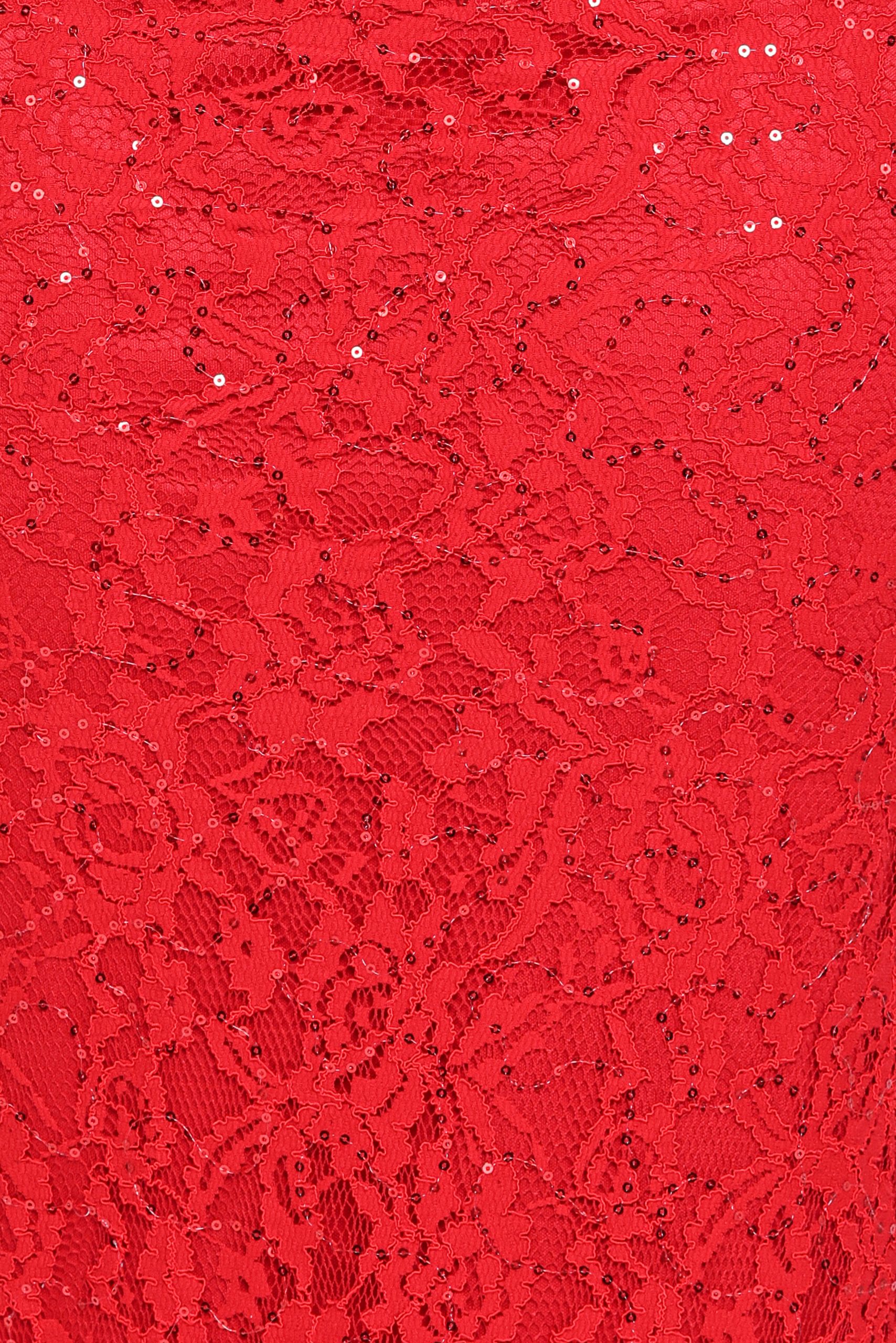 Ruben Lace Maxi Dress - Red - Image 6