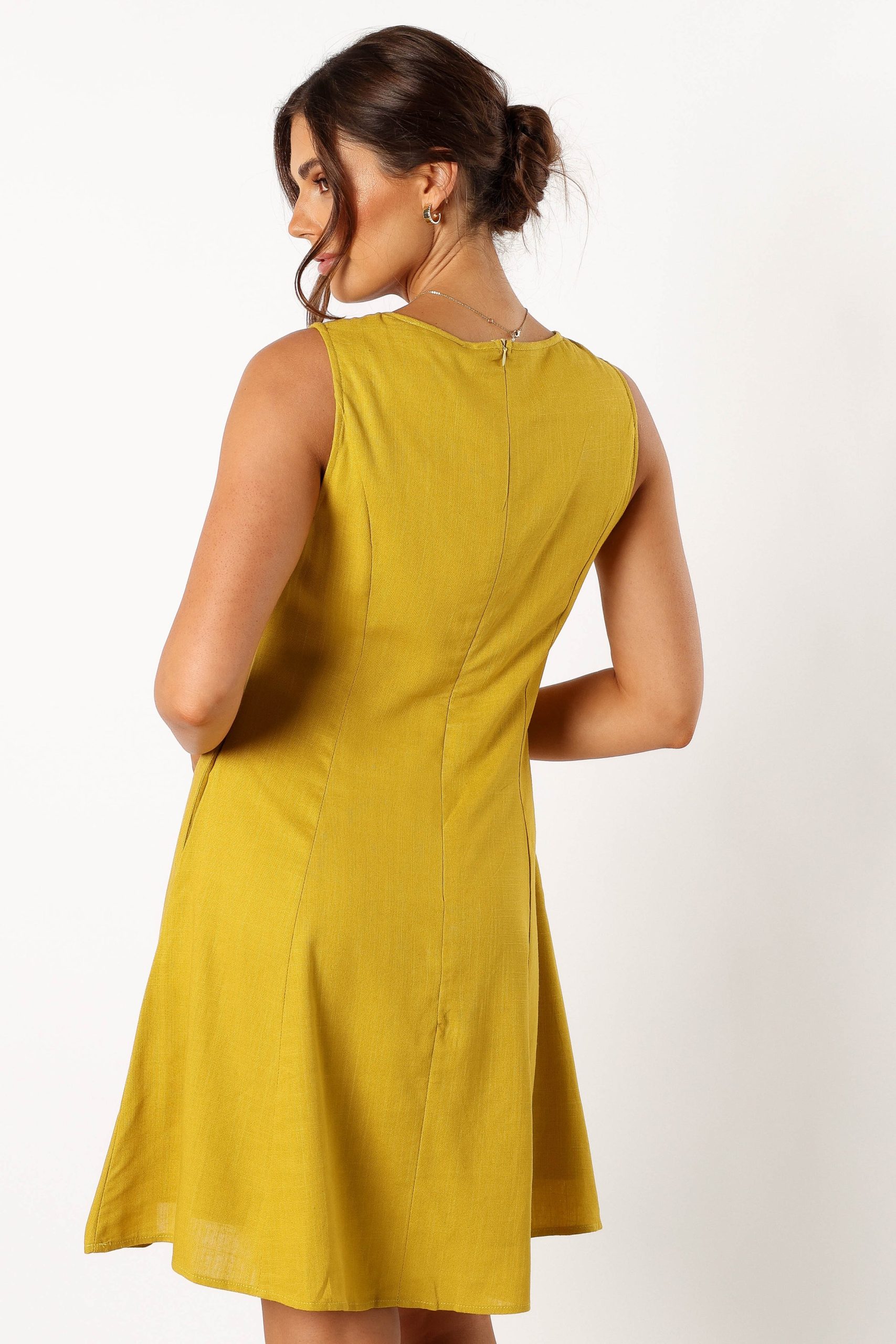 Rubes Mini Dress - Mustard - Image 5