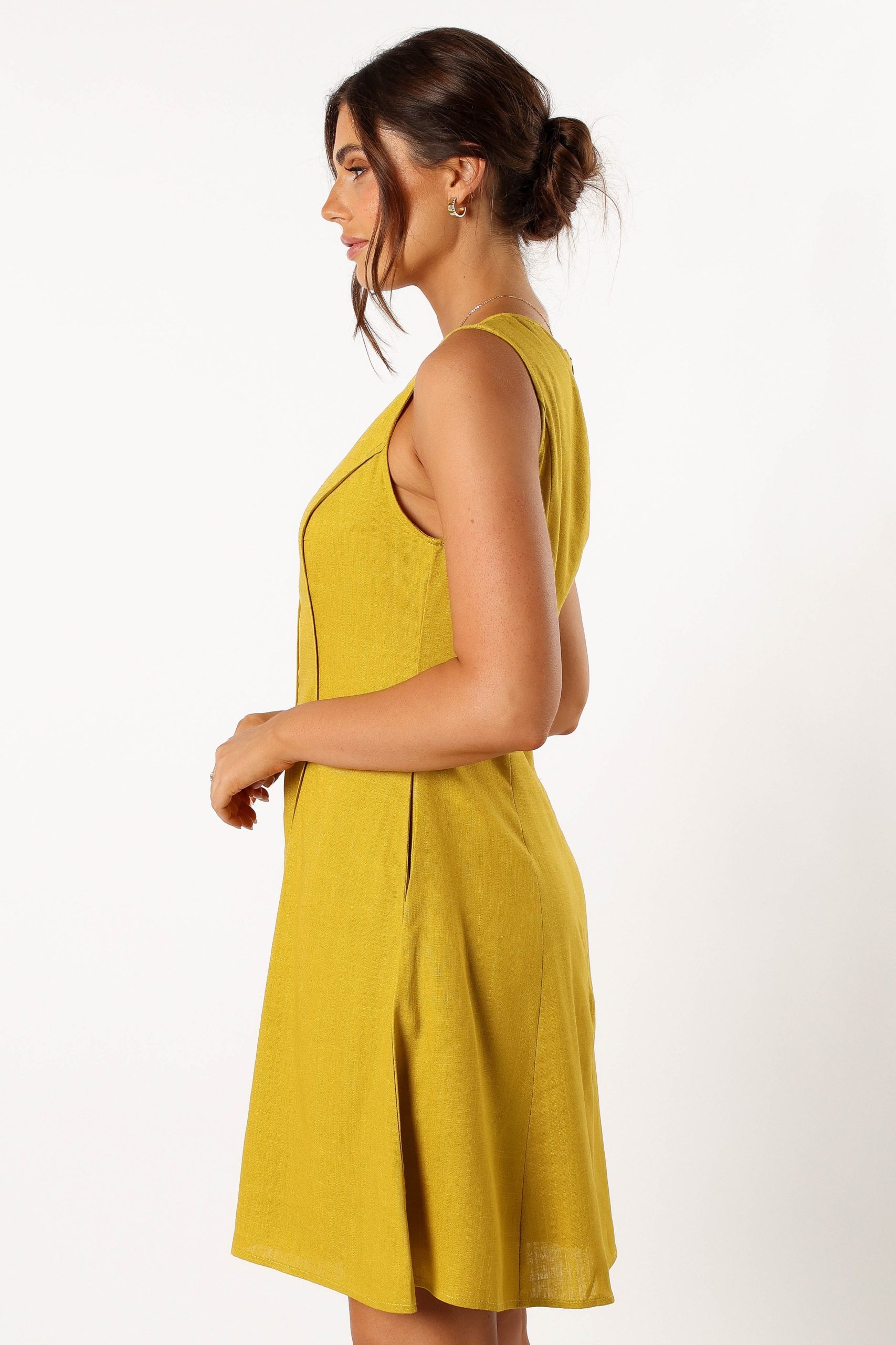 Rubes Mini Dress - Mustard - Image 4