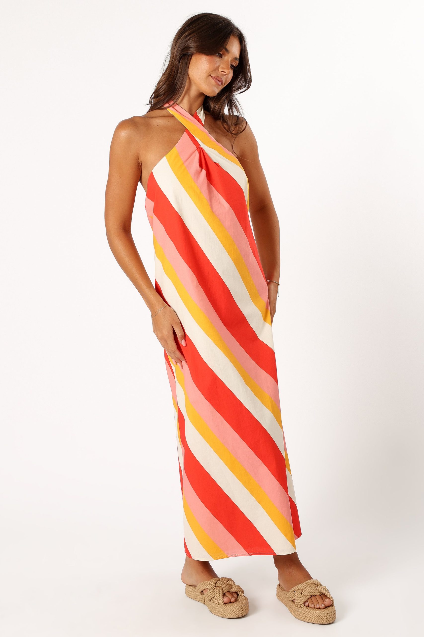 Sabbia Maxi Dress - Pink Stripe - Image 6