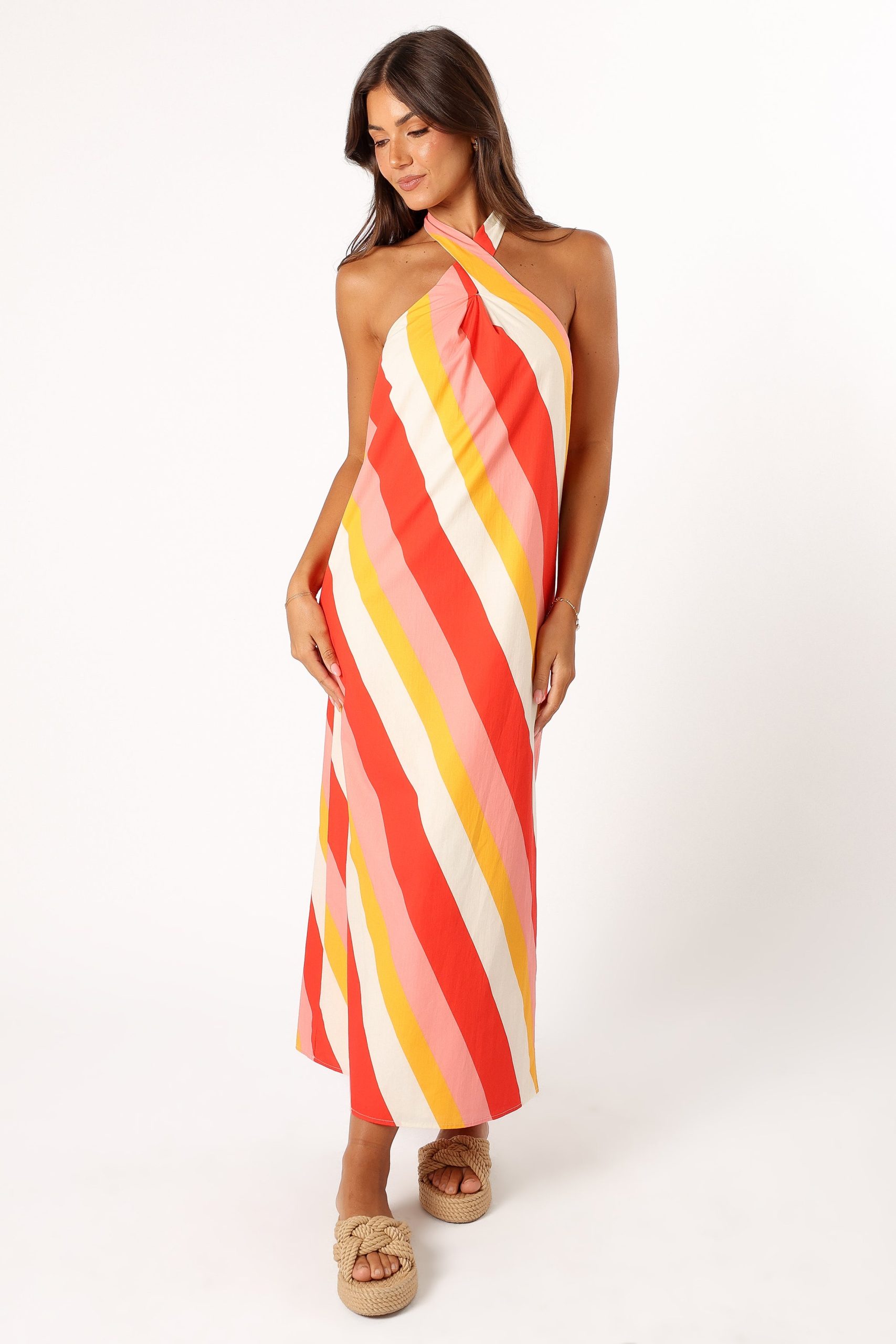 Sabbia Maxi Dress - Pink Stripe - Image 3